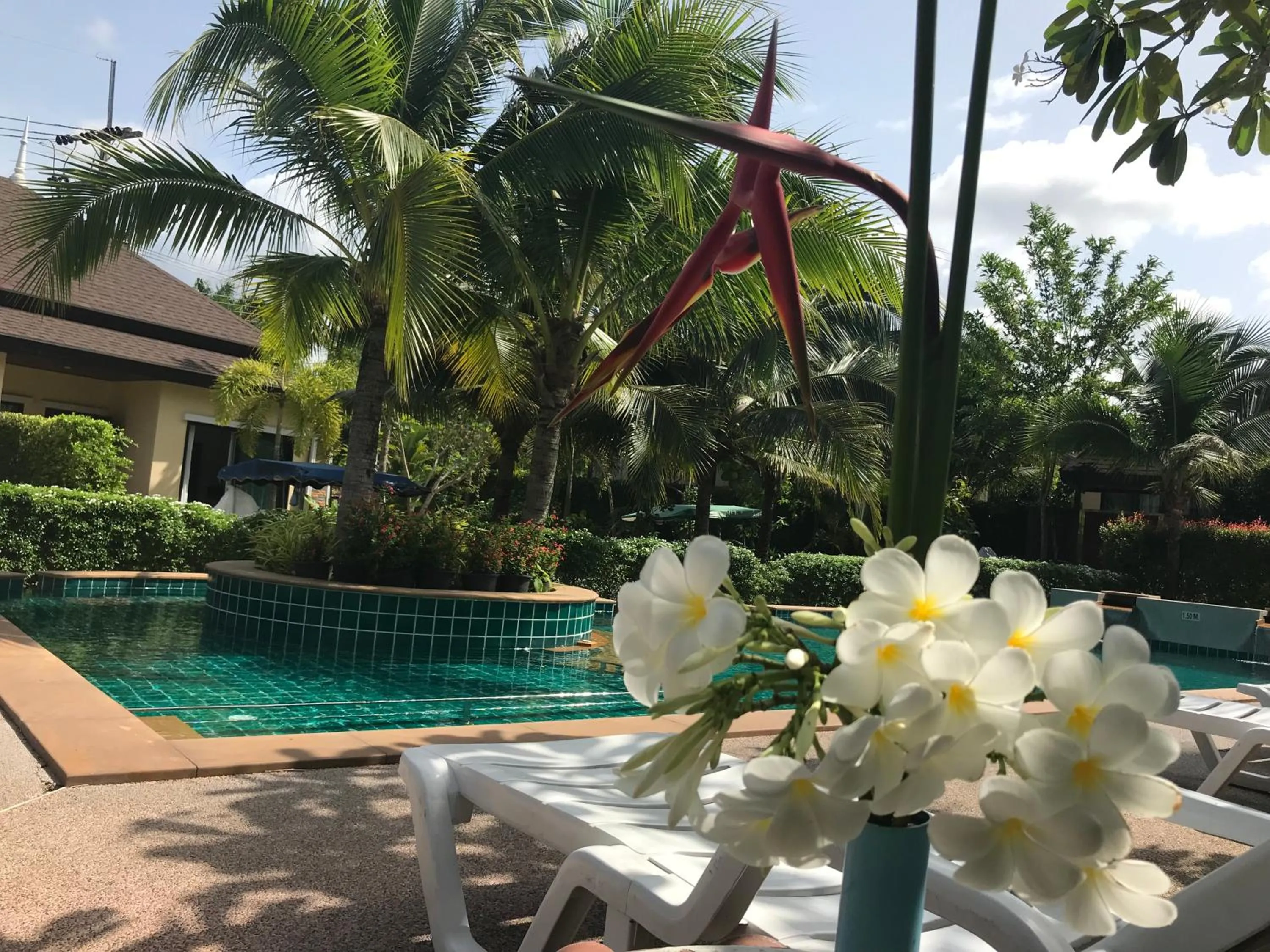 Patio in Aonang Oscar Pool Villas - Free Shuttle to Aonang Beach -shared pool - private pool