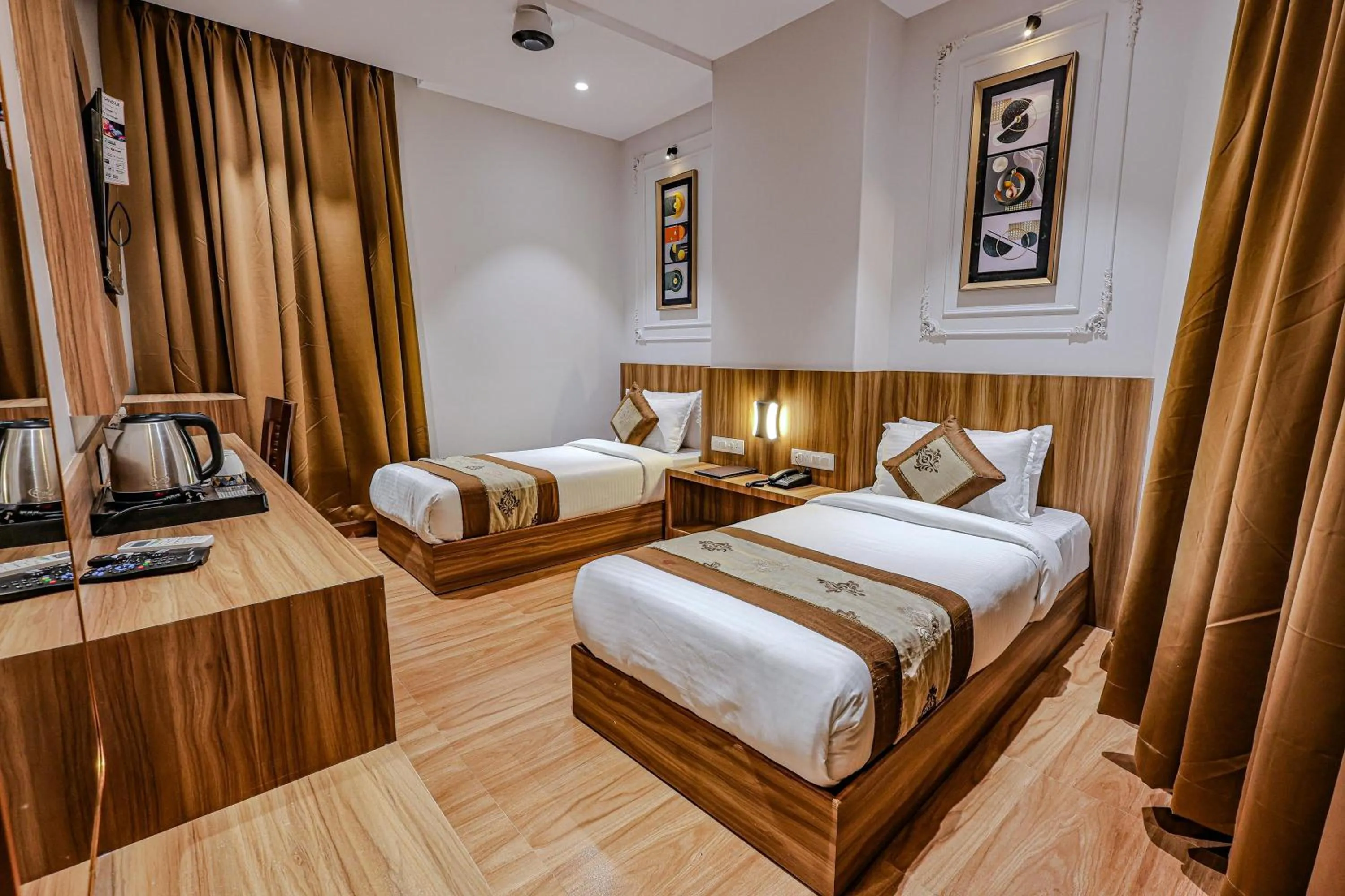 Bed in Hotel Alfa Suites