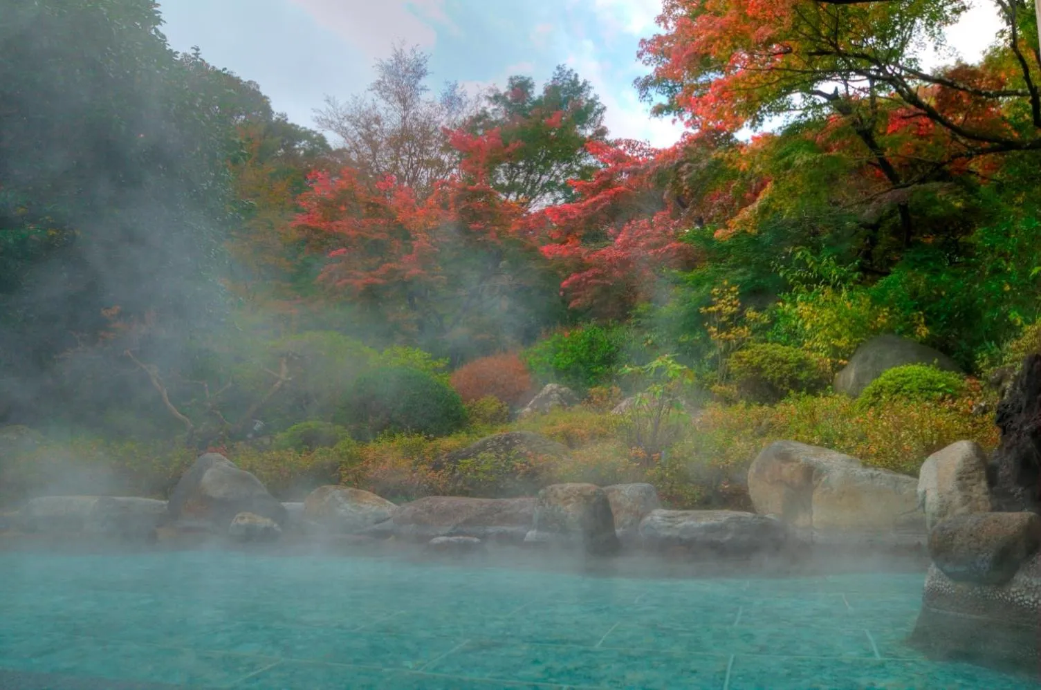 Hot Spring Bath in Yoshiike Ryokan