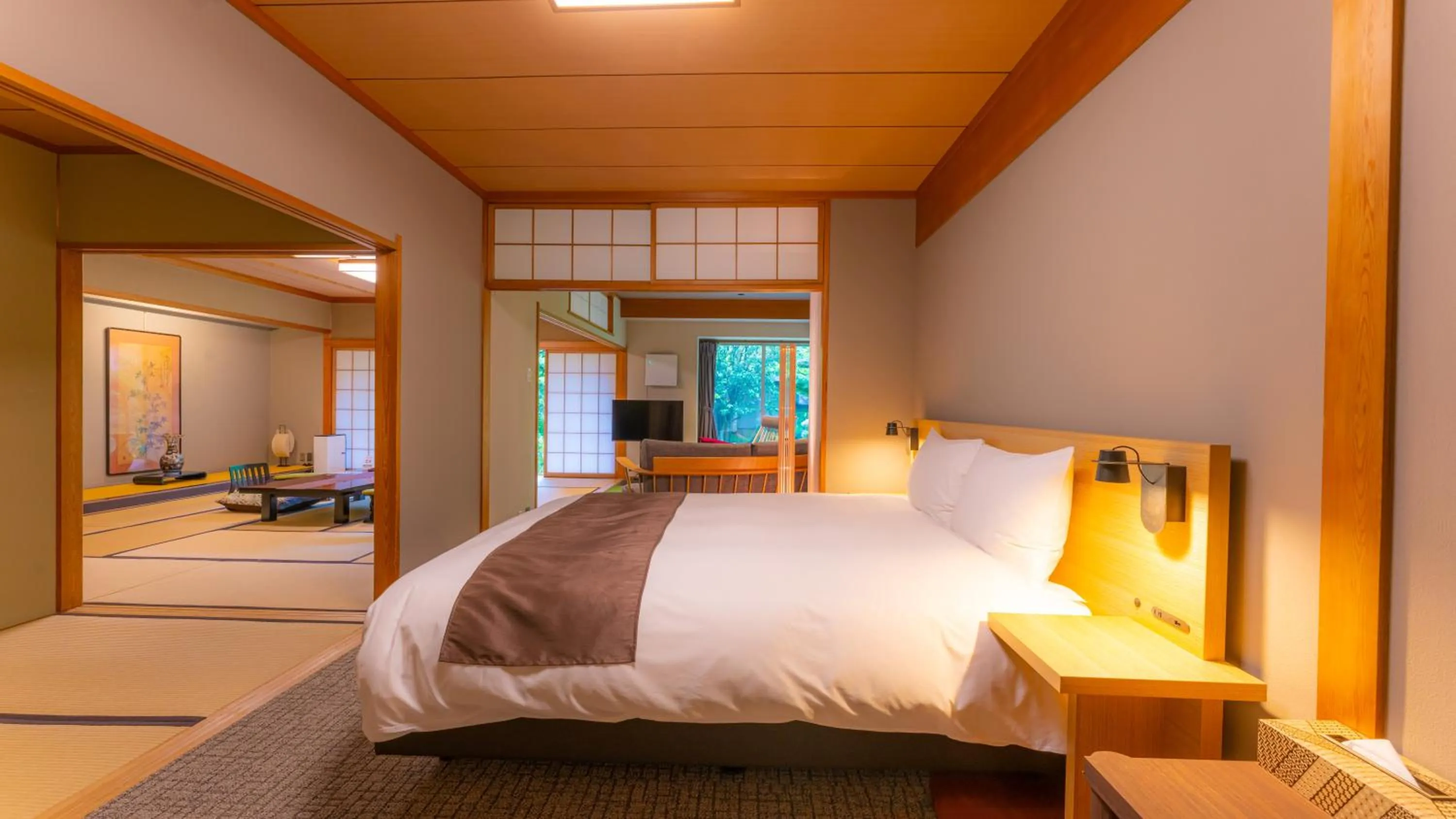 Bed in Yoshiike Ryokan