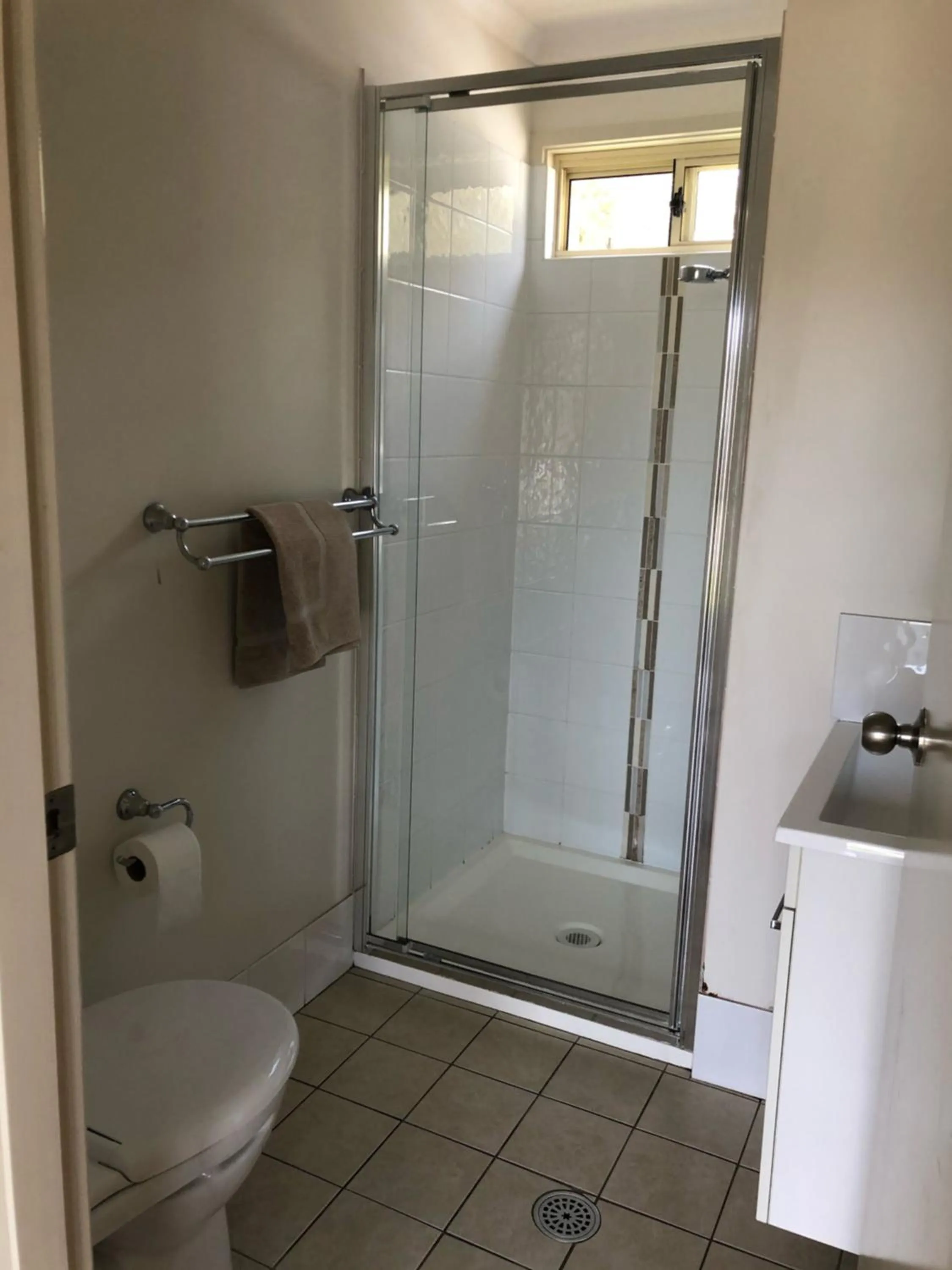 Bathroom in Australian Motor Home Tourist Park Twelve Mile Creek