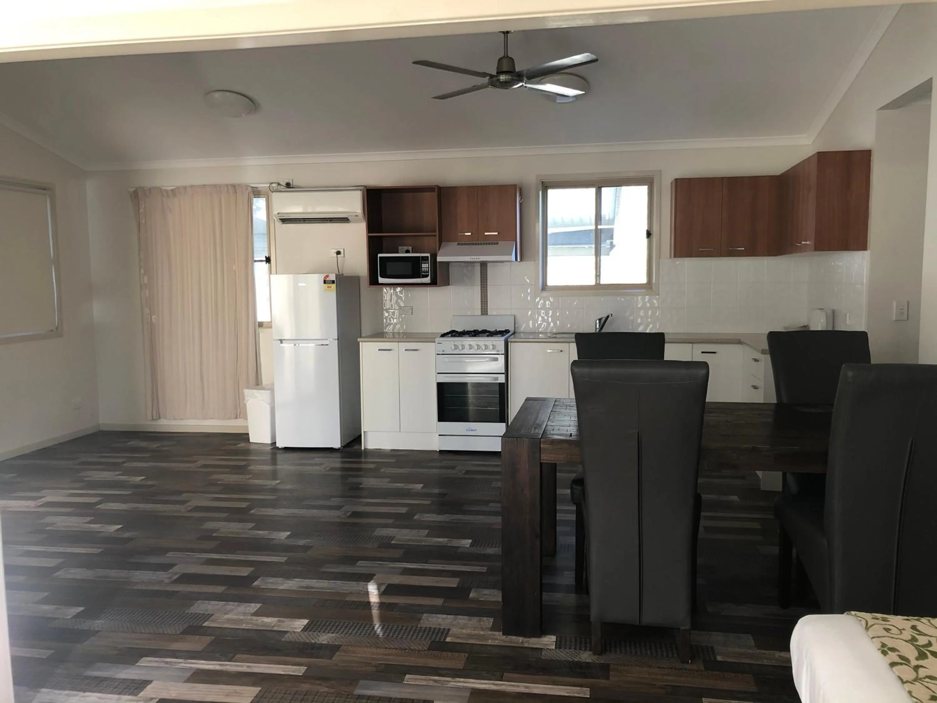 Family in Australian Motor Home Tourist Park Twelve Mile Creek