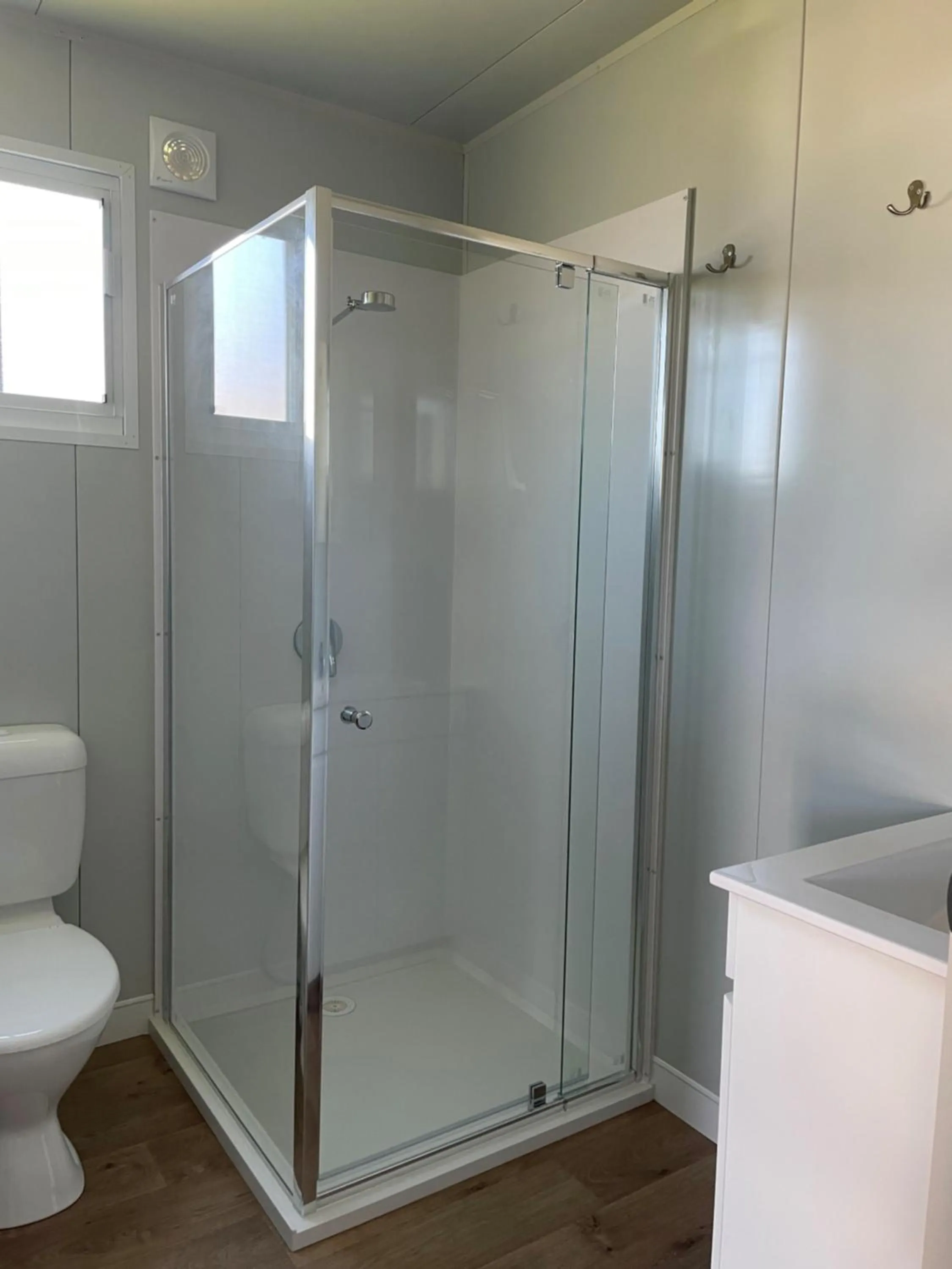 Bathroom in Australian Motor Home Tourist Park Twelve Mile Creek