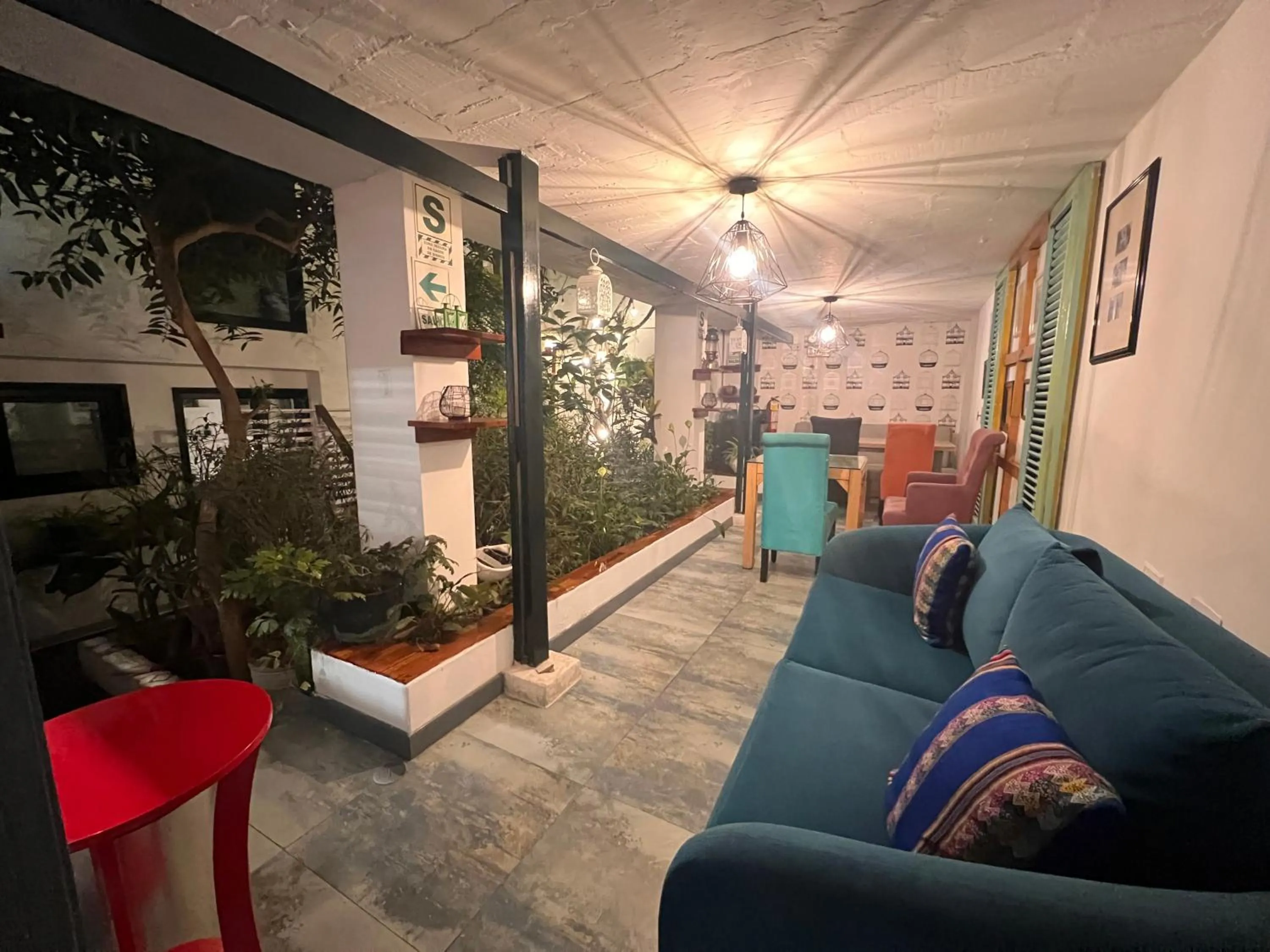 Living room in La Casa del Viajero