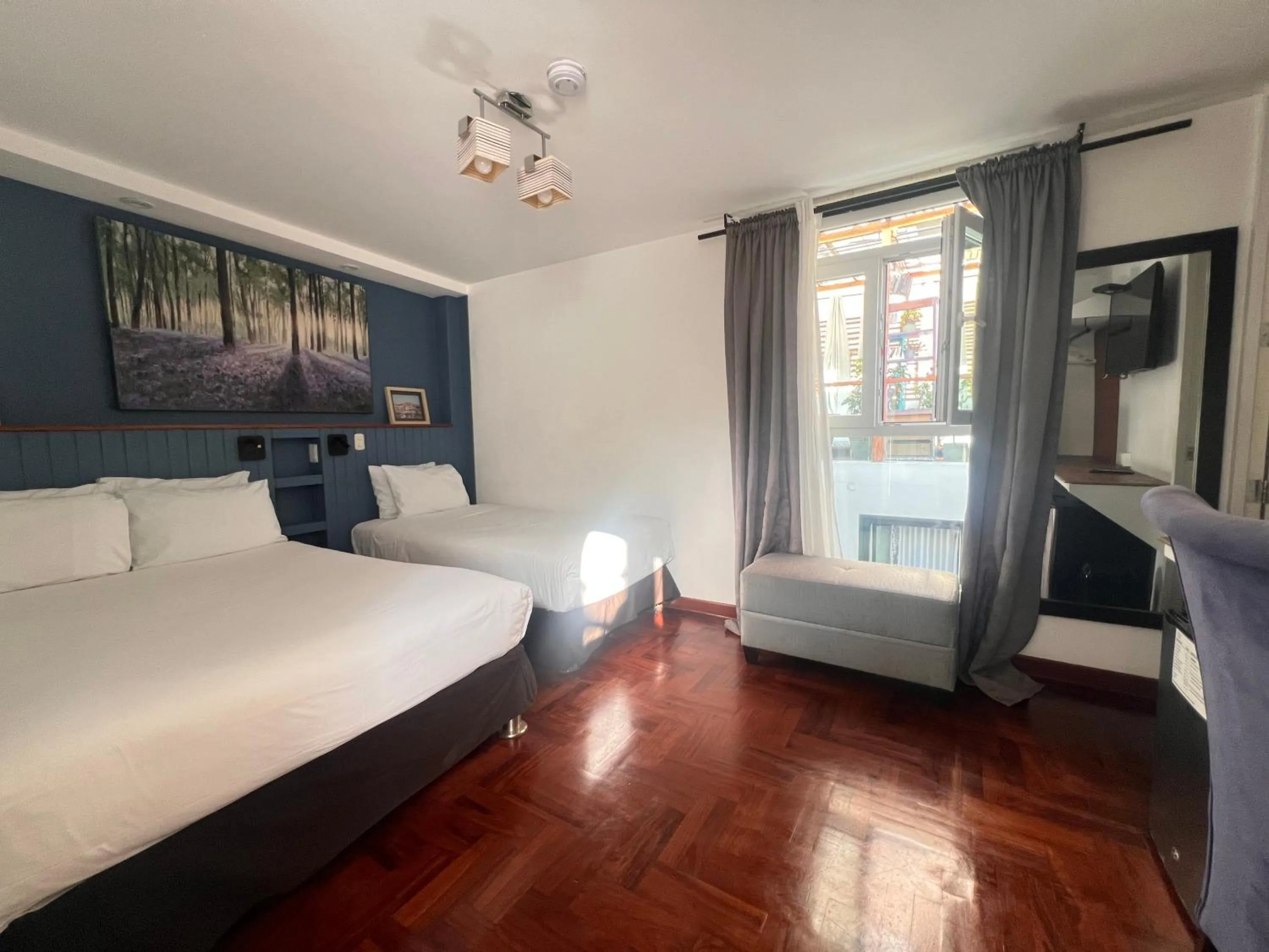 Bird's eye view, Bed in La Casa del Viajero