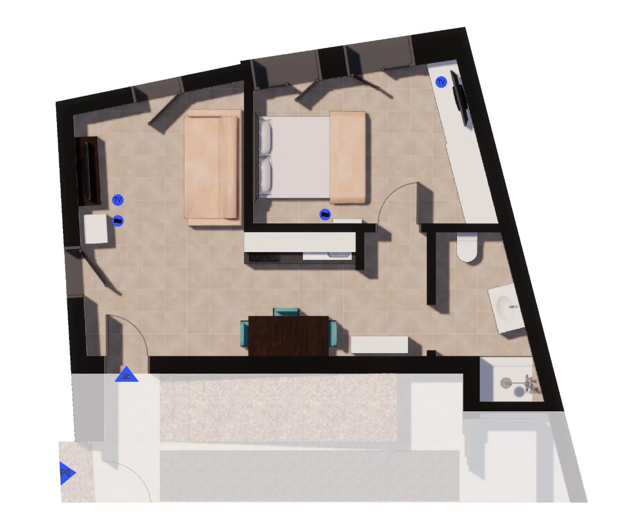 Floor plan in Bemyguest - Loft Guest House Jardim das Mães Charming
