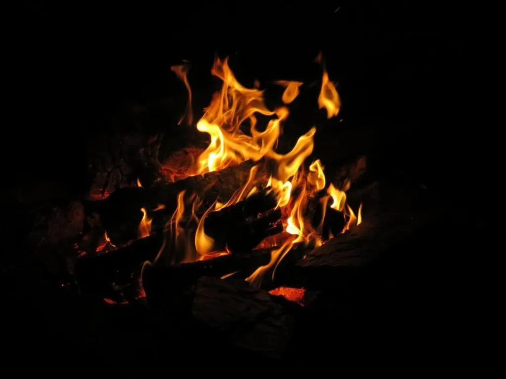 fireplace in A Shack In The Woods