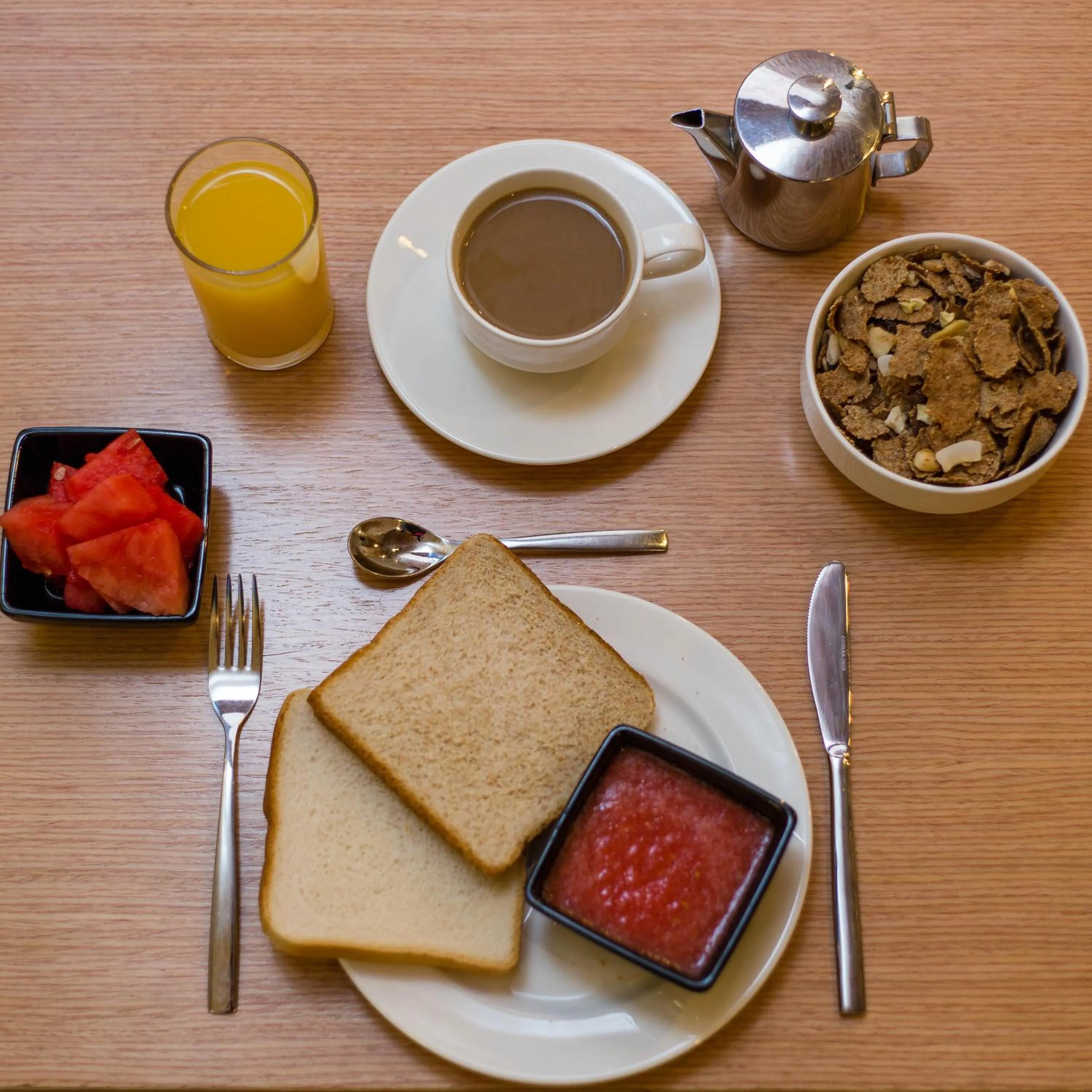 Continental breakfast in Hostal Sol Square Madrid