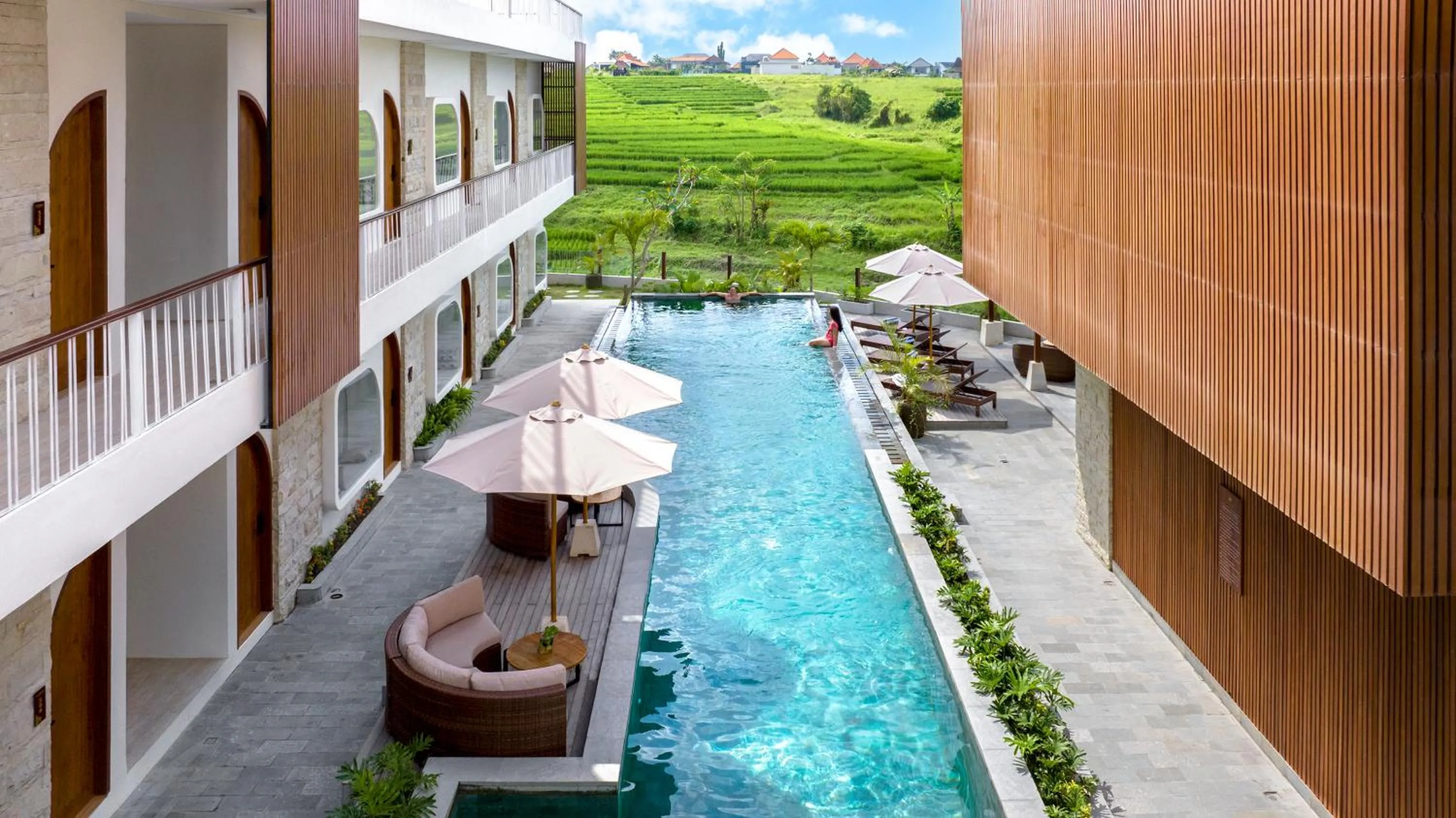 Swimming pool in La Tropica Canggu Bali By Kanaya Hospitality