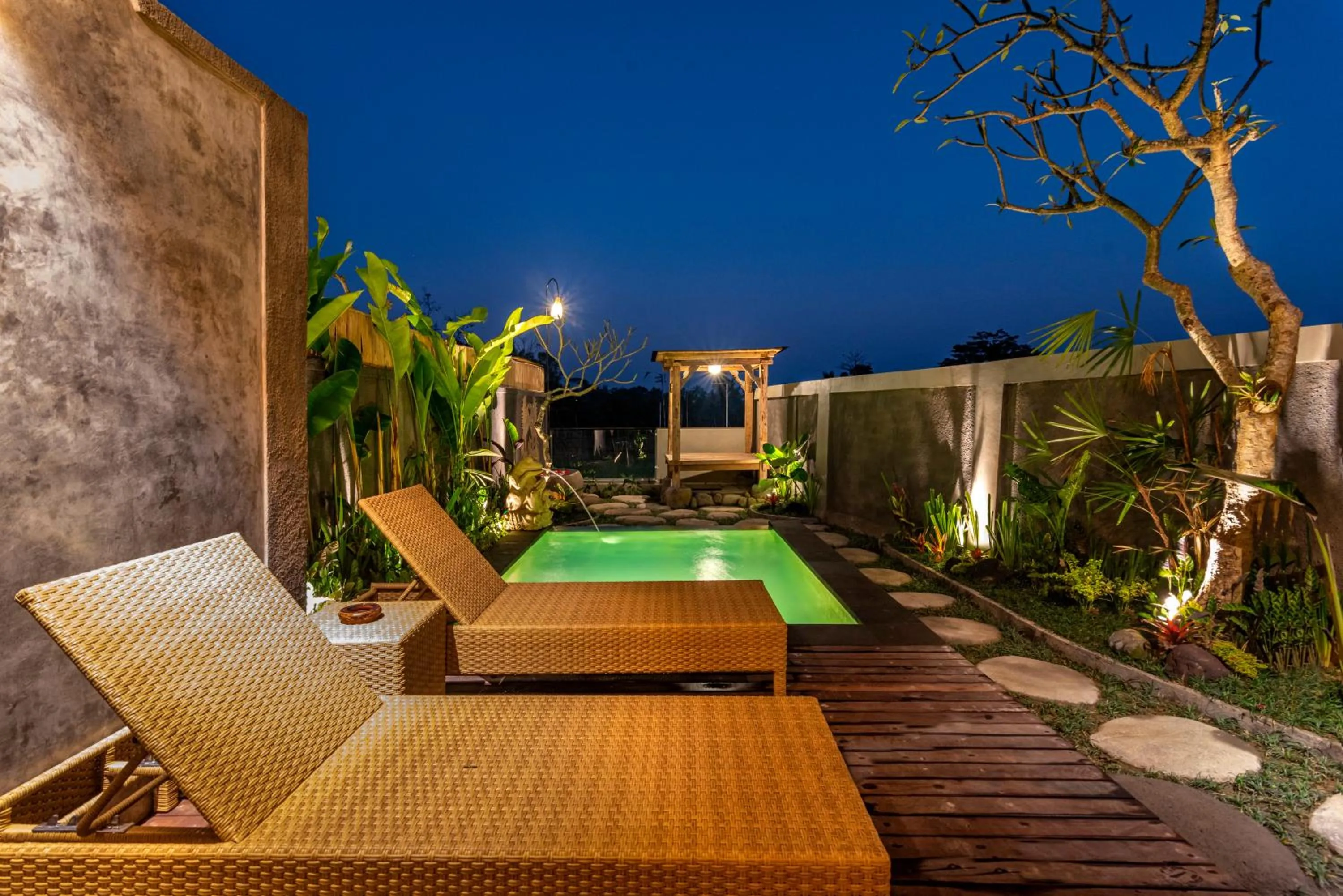 Pool view in Shankara Villa Ubud by Dhananjaya Hospitality