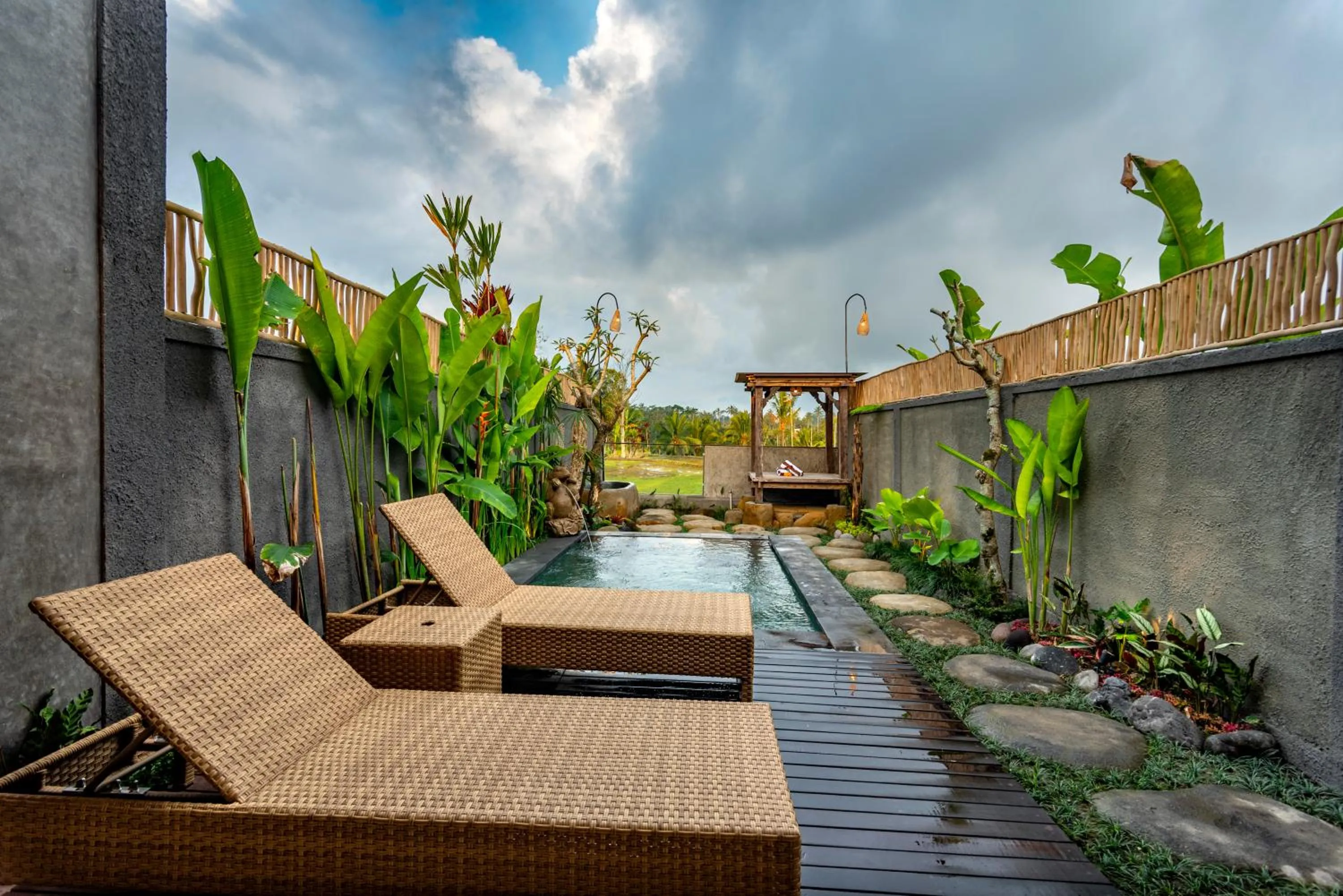 Pool view in Shankara Villa Ubud by Dhananjaya Hospitality