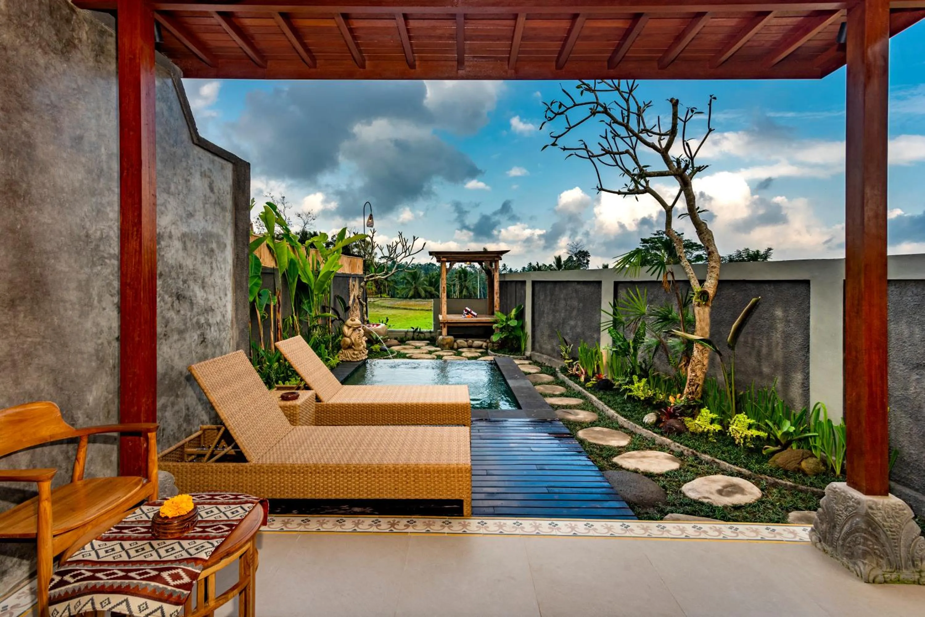 Pool view in Shankara Villa Ubud by Dhananjaya Hospitality