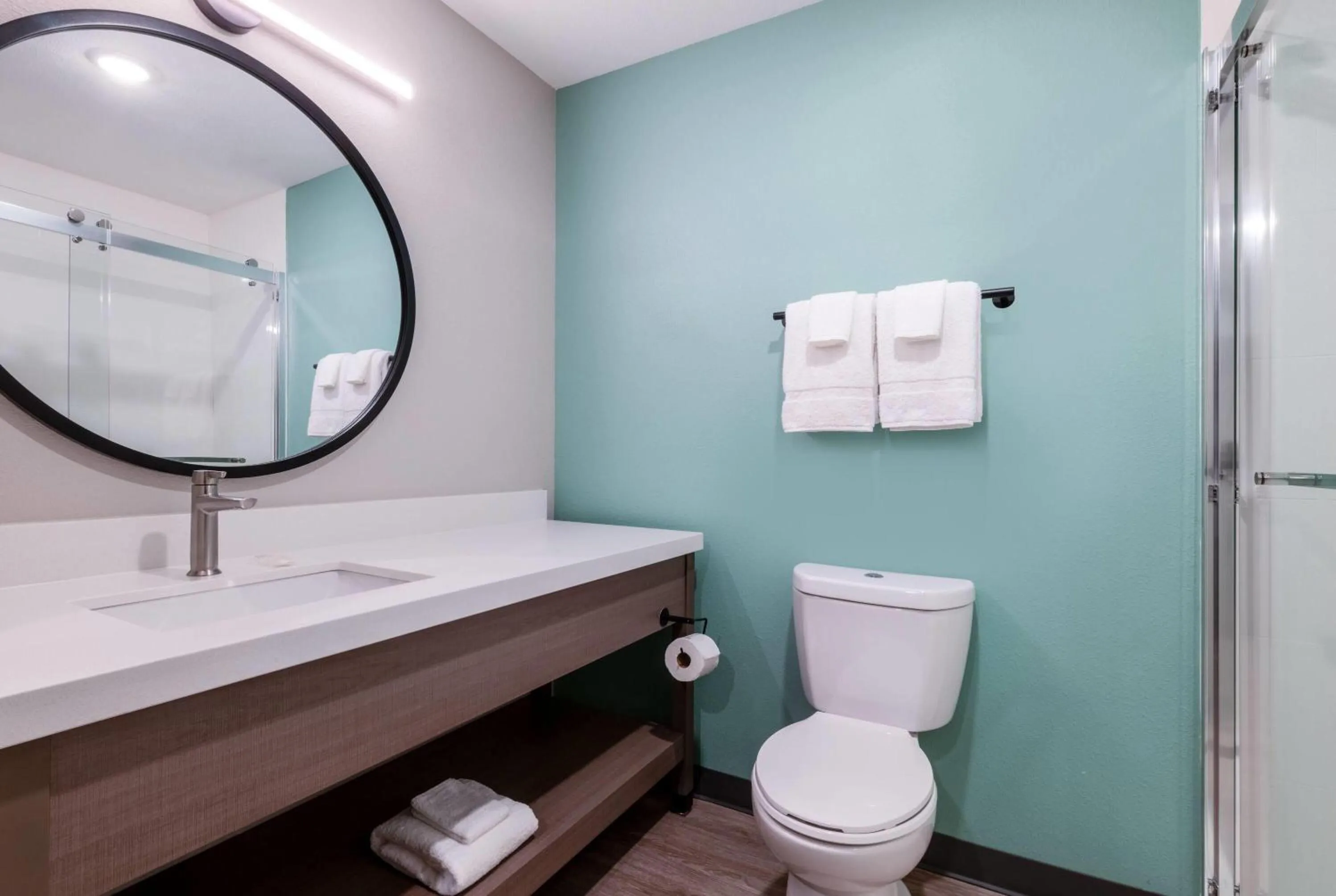 Bathroom in ECHO Suites Extended Stay by Wyndham Houston Pasadena Fwy Pl