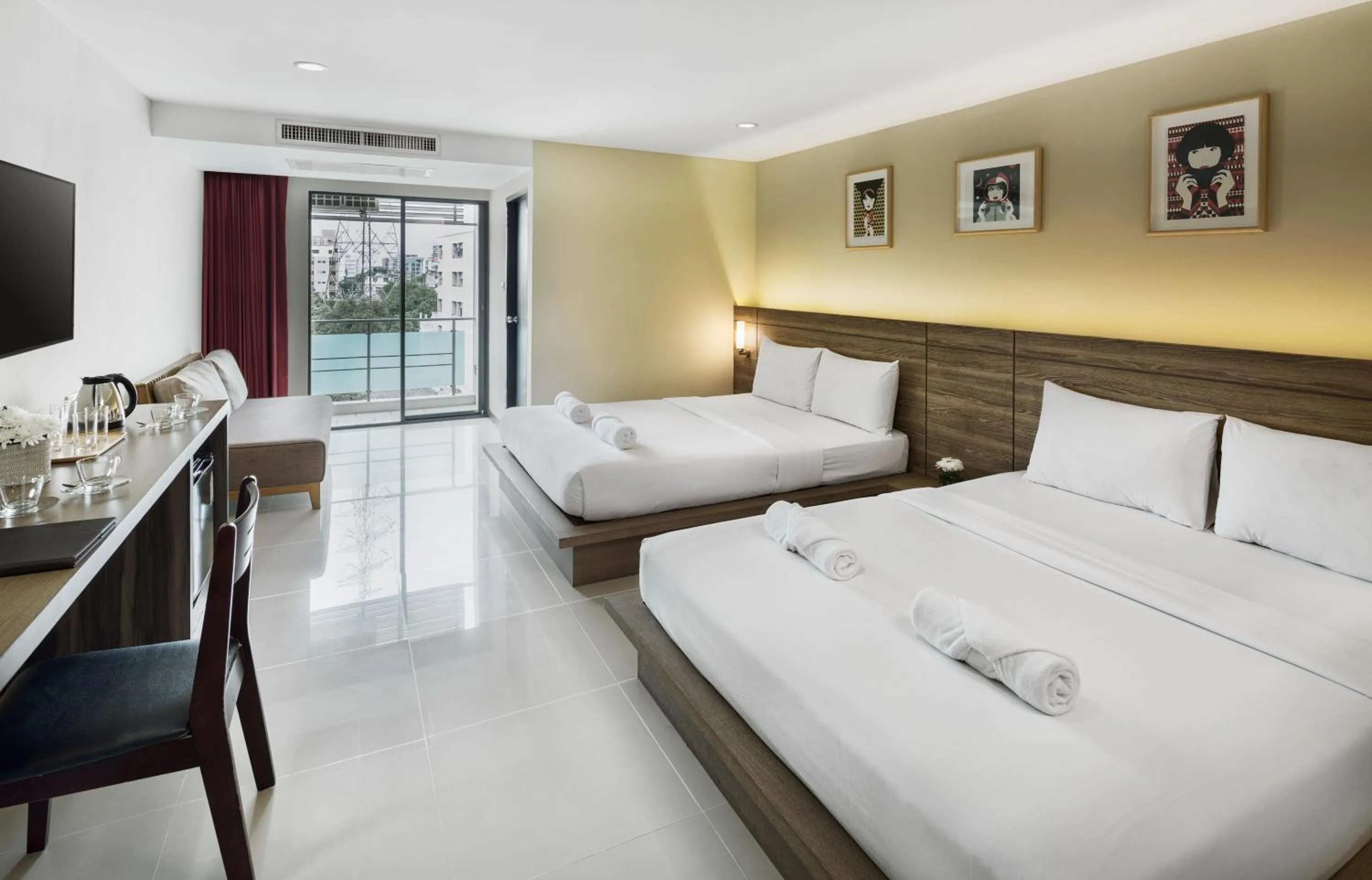 Photo of the whole room, Bed in Diamond Residence Ratchada