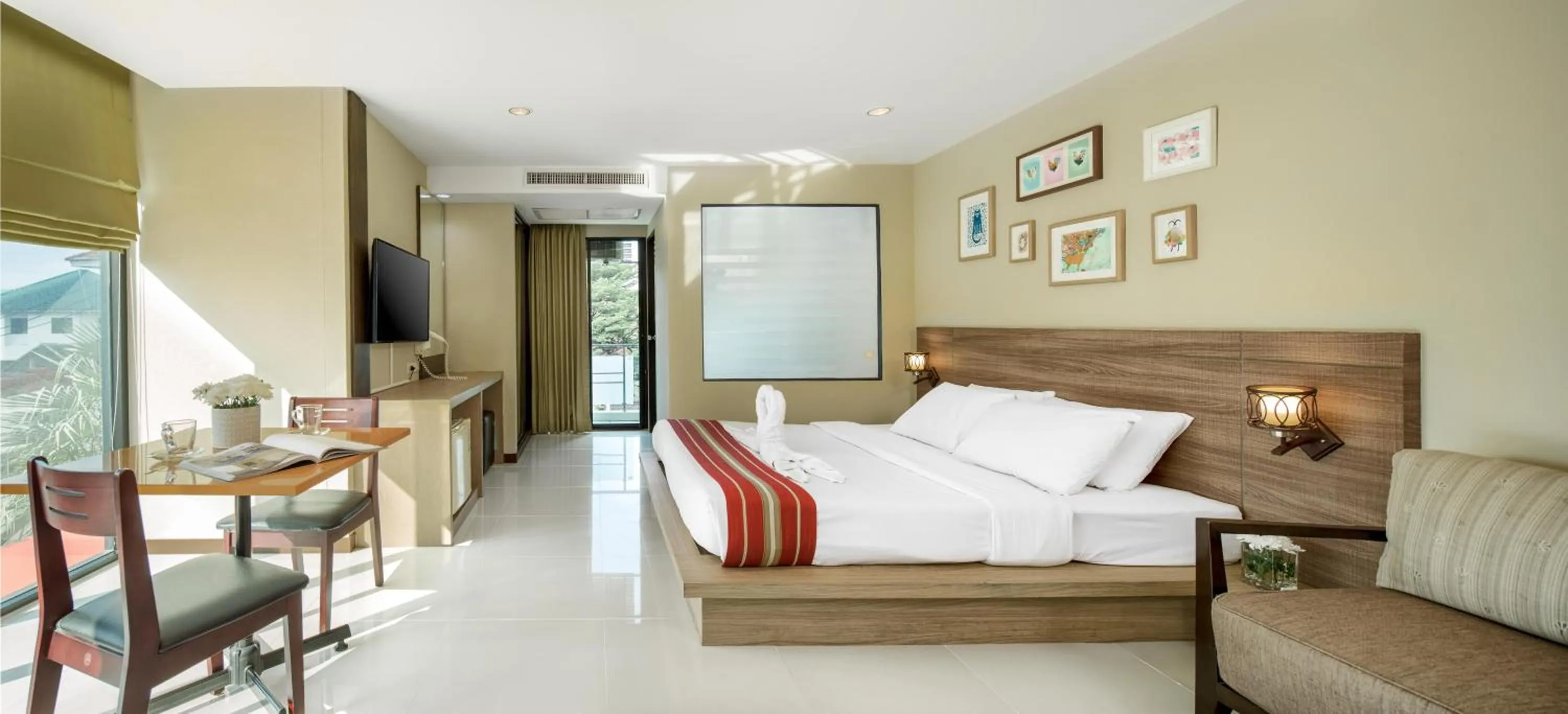 Photo of the whole room, Bed in Diamond Residence Ratchada