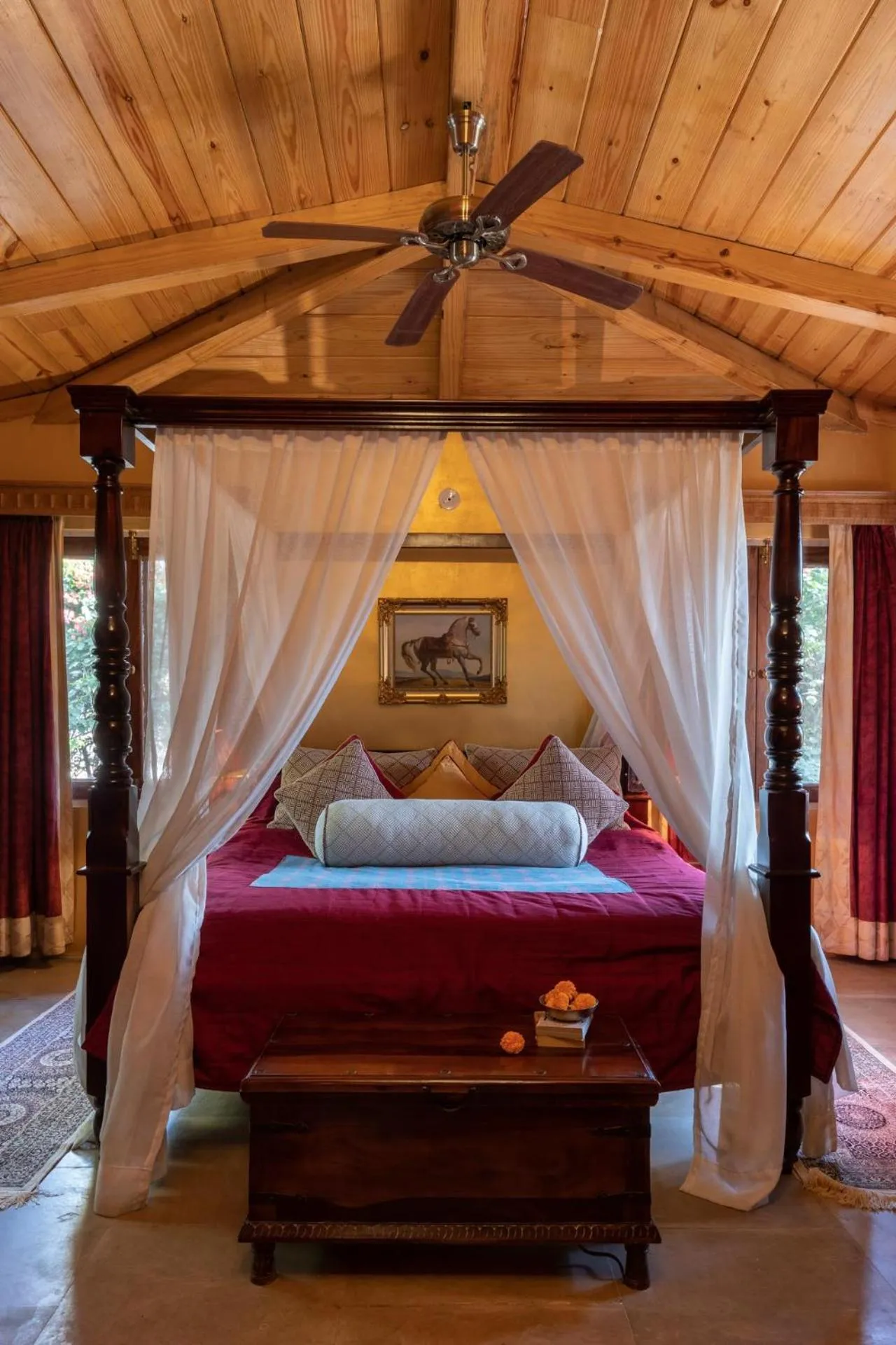 Bed in Srinivas The Royal Residence, Jaipur