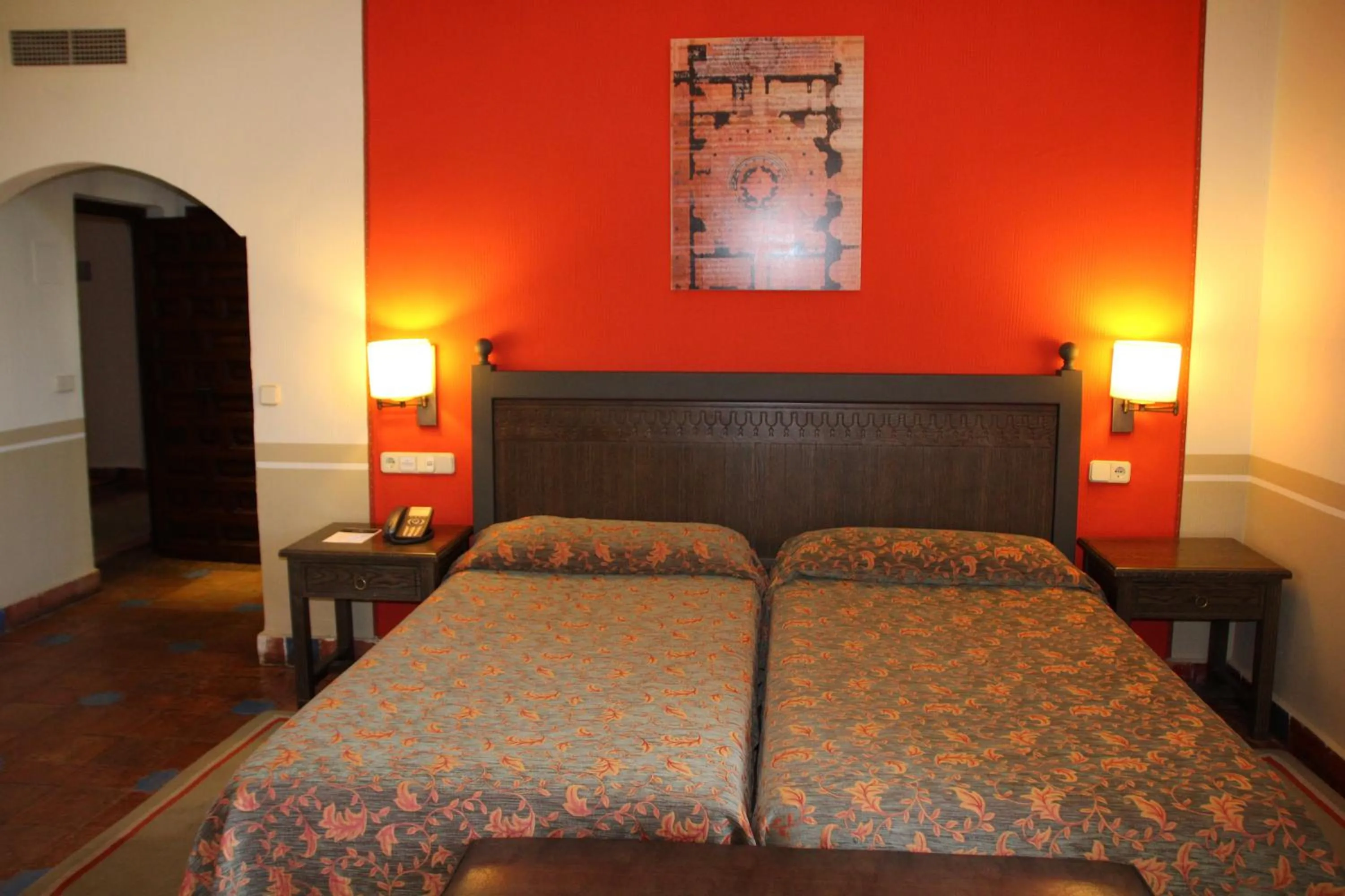 Bed in Parador de Oropesa