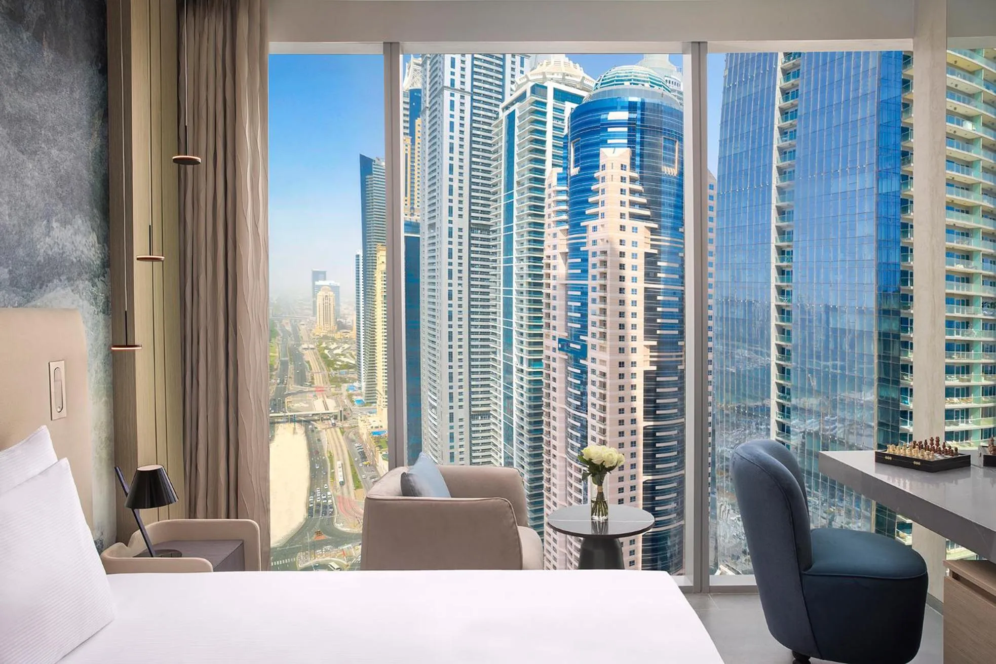 View (from property/room), Bed in Ciel Dubai Marina, Vignette Collection by IHG