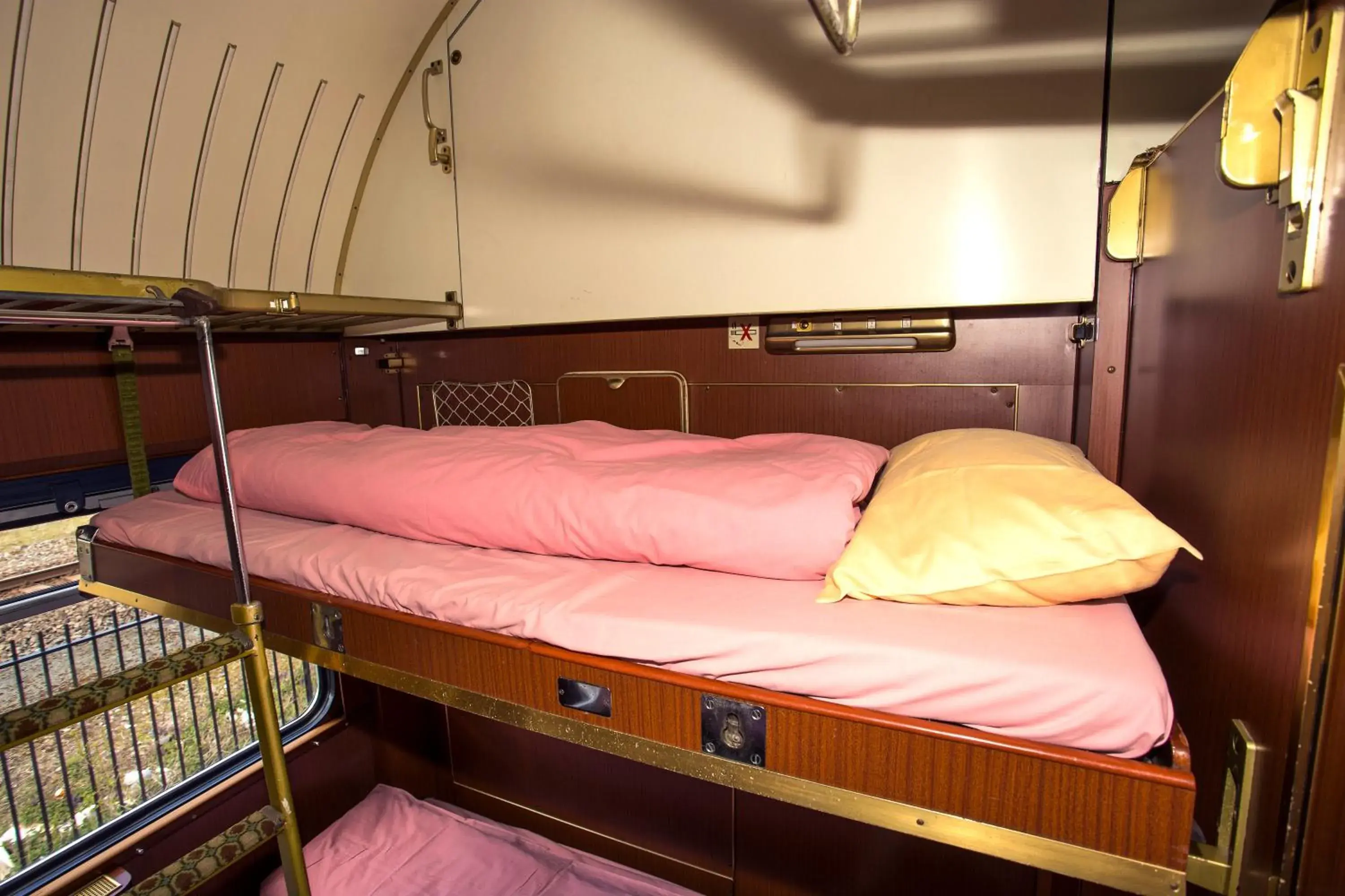 Triple Compartment with Shared Bathroom in Train Lodge Amsterdam Triple Compartment with Shared Bathroom in Train Lodge Amsterdam