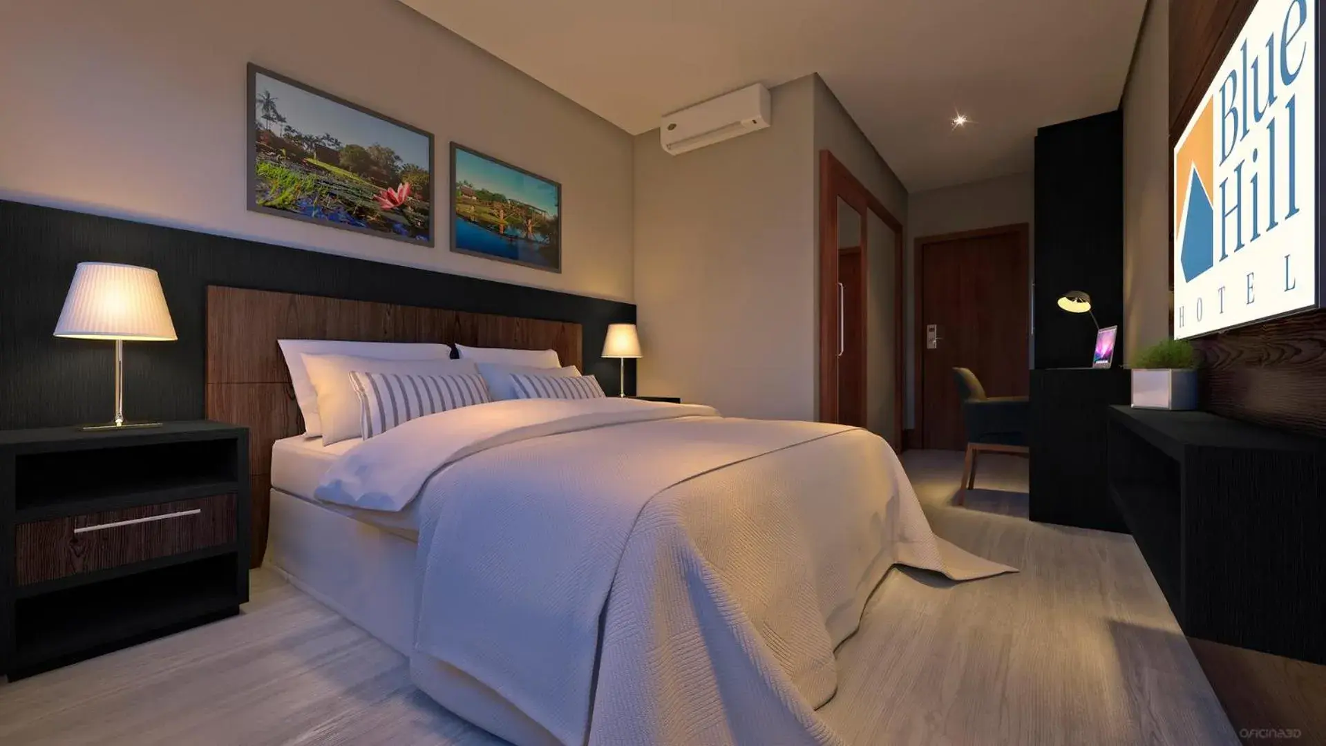 Bedroom, Bed in Blue Hill Hotel Bedroom, Bed in Blue Hill Hotel