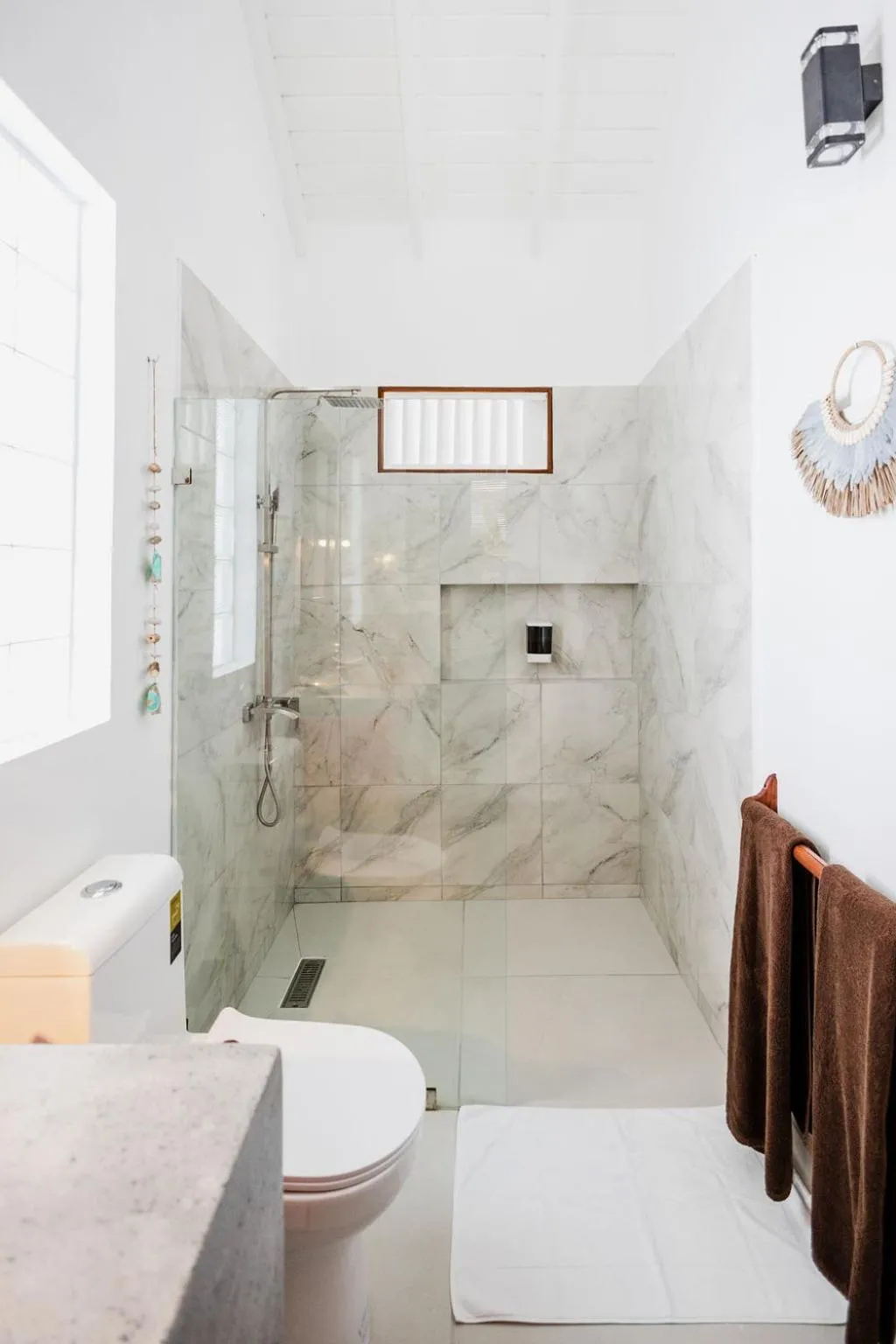 Shower in Bali Style Boutique Hotel