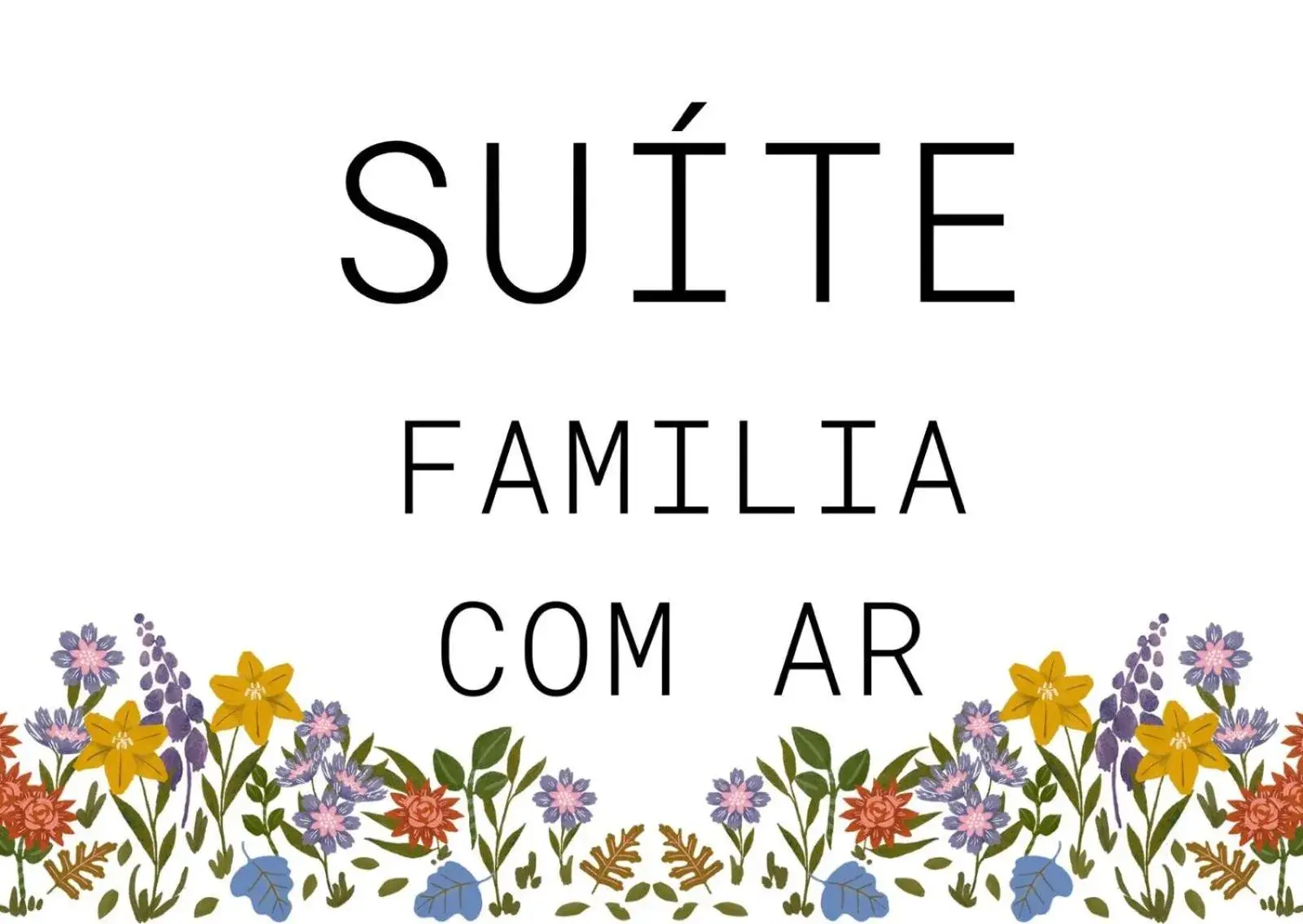 Family Room with Private Bathroom in Pousada Arco Íris com Cafe Family Room with Private Bathroom in Pousada Arco Íris com Cafe