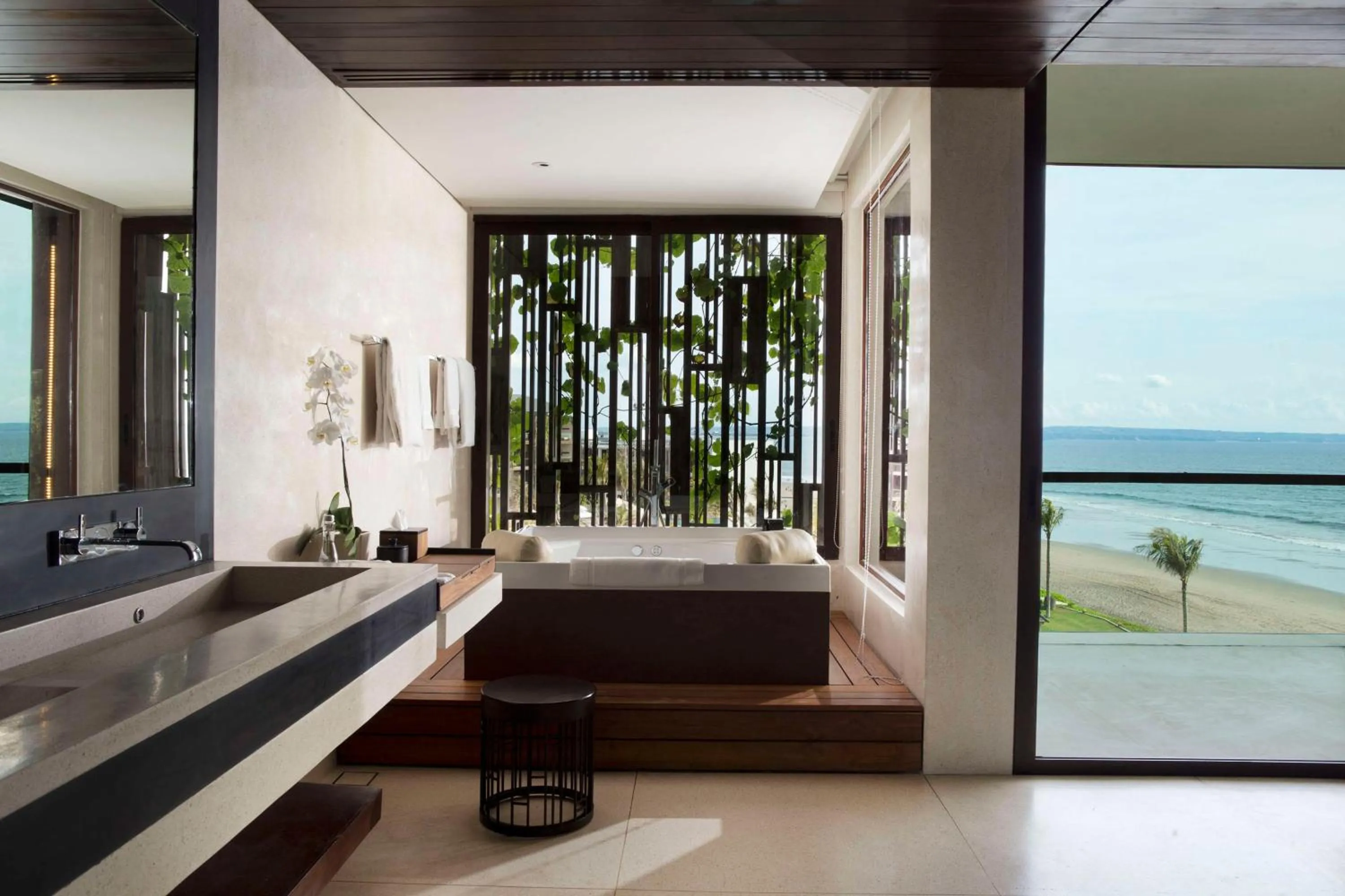 Bathroom, Bed in Alila Seminyak