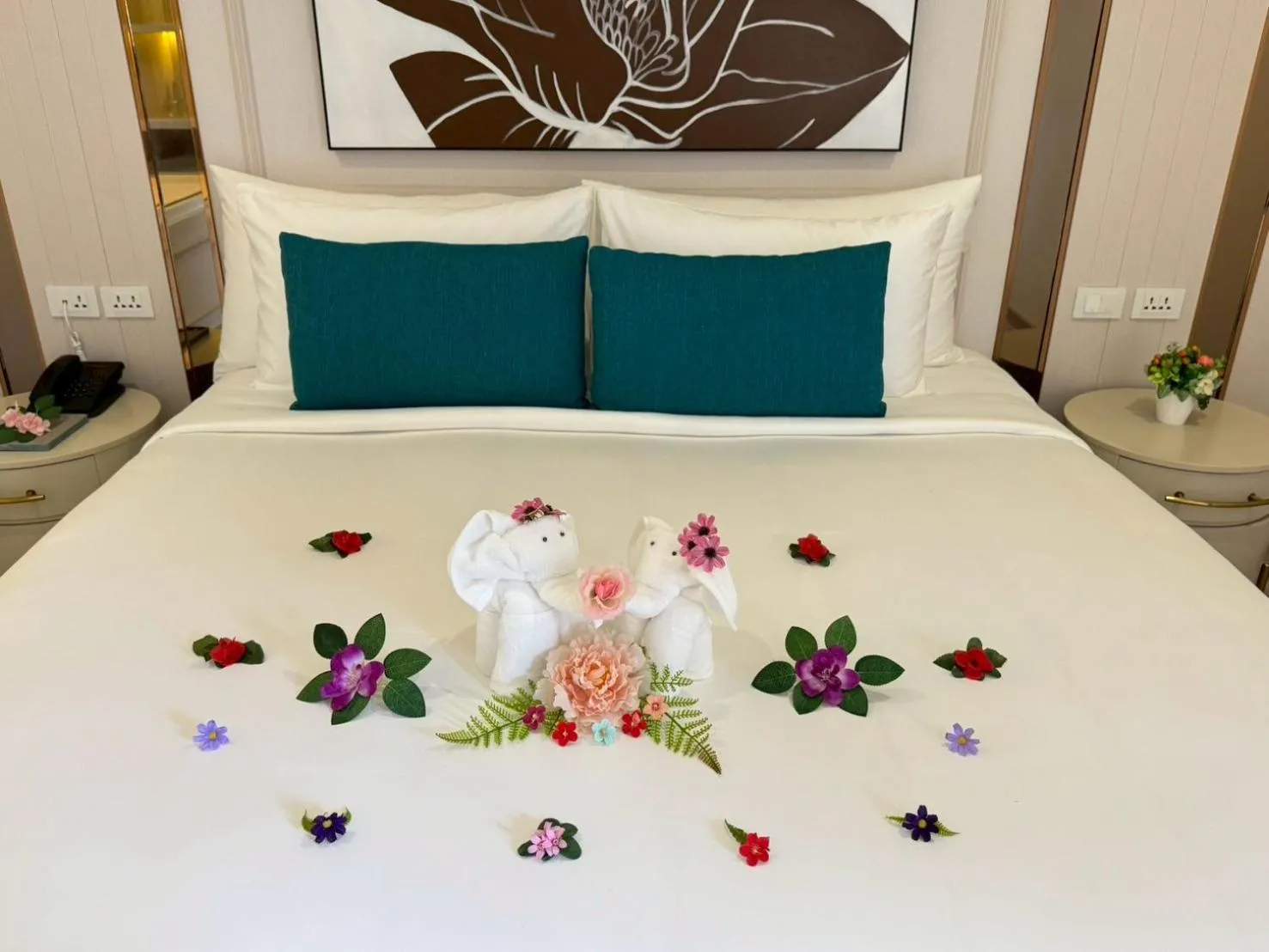 Bed in Villa Atchara