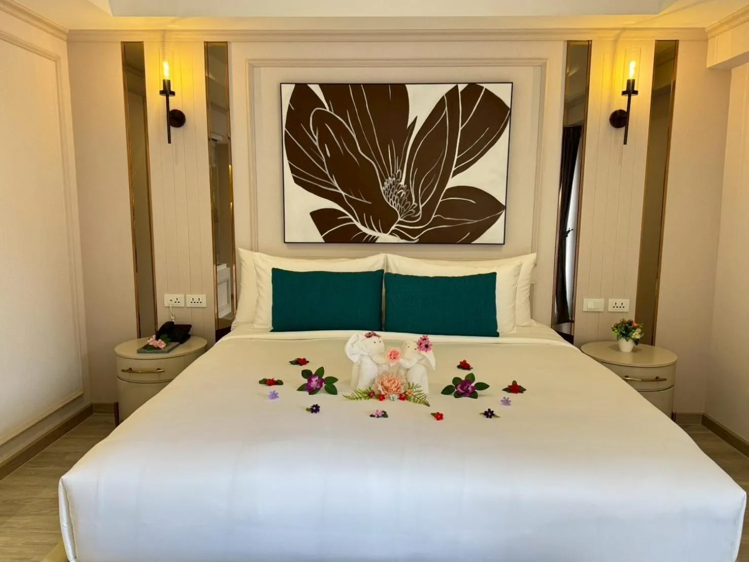 Bed in Villa Atchara