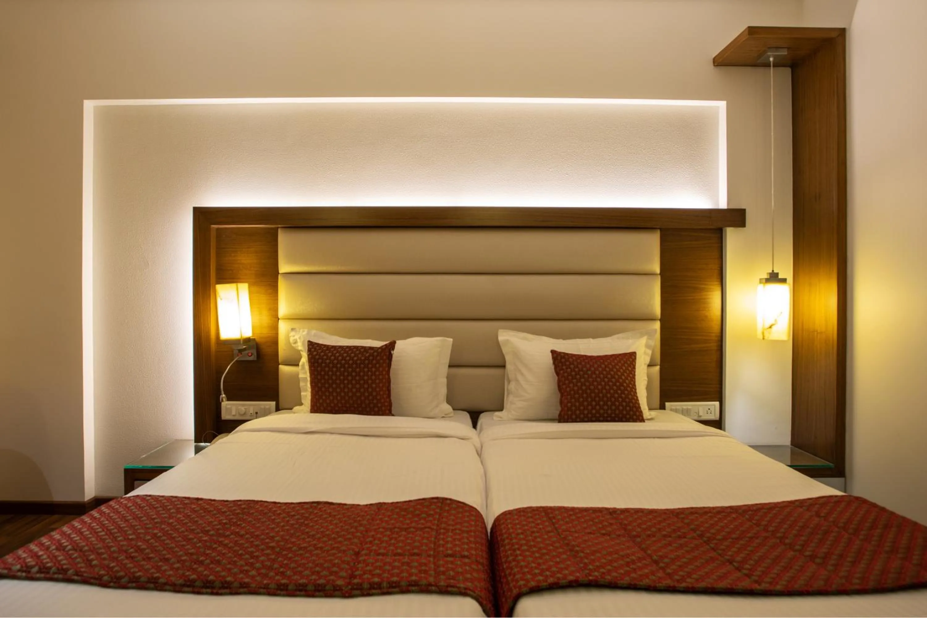 Bed in Hotel Dwaraka Residency