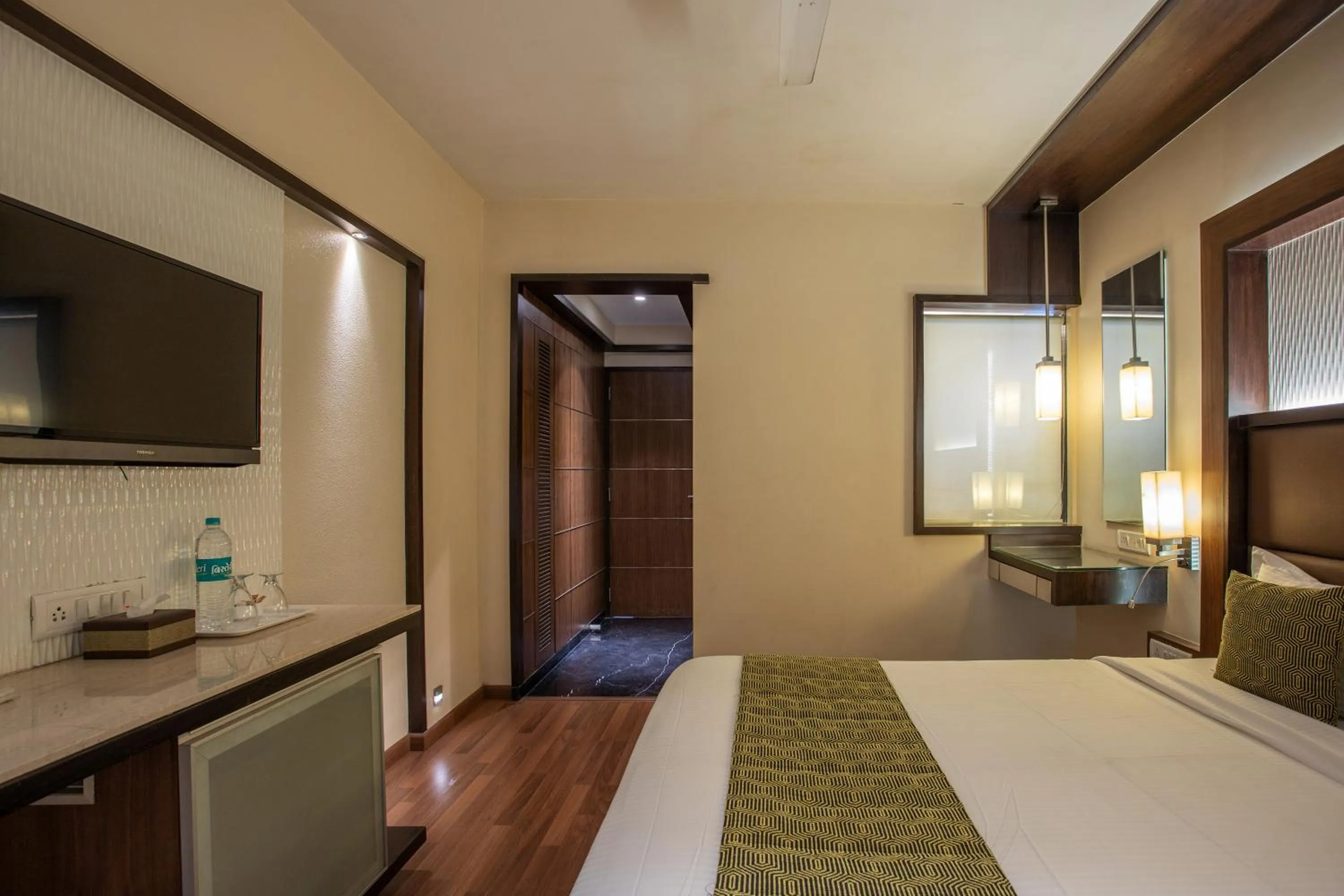 Bed in Hotel Dwaraka Residency
