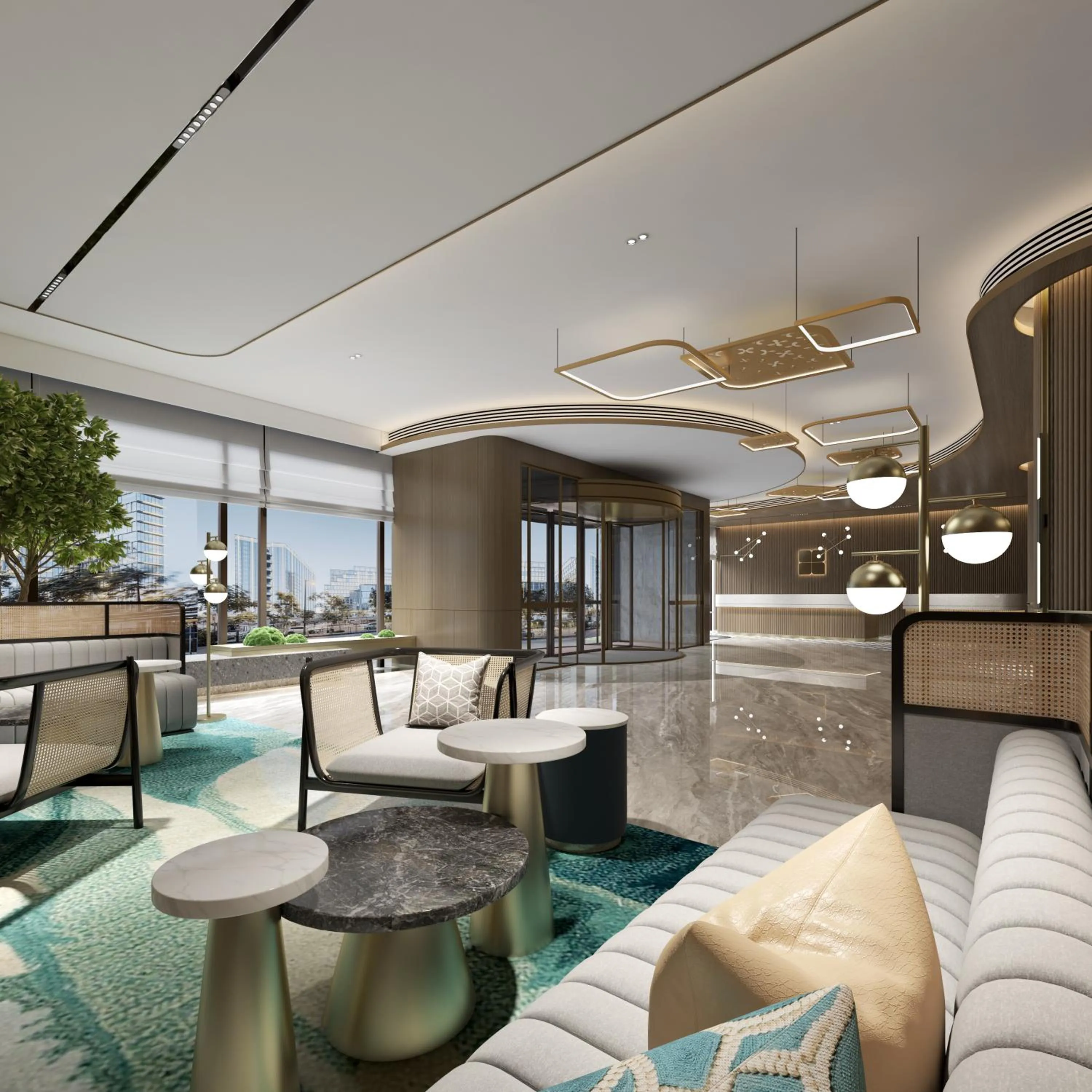 Communal lounge/ TV room in Hilton Garden Inn Hangzhou Grand Canal