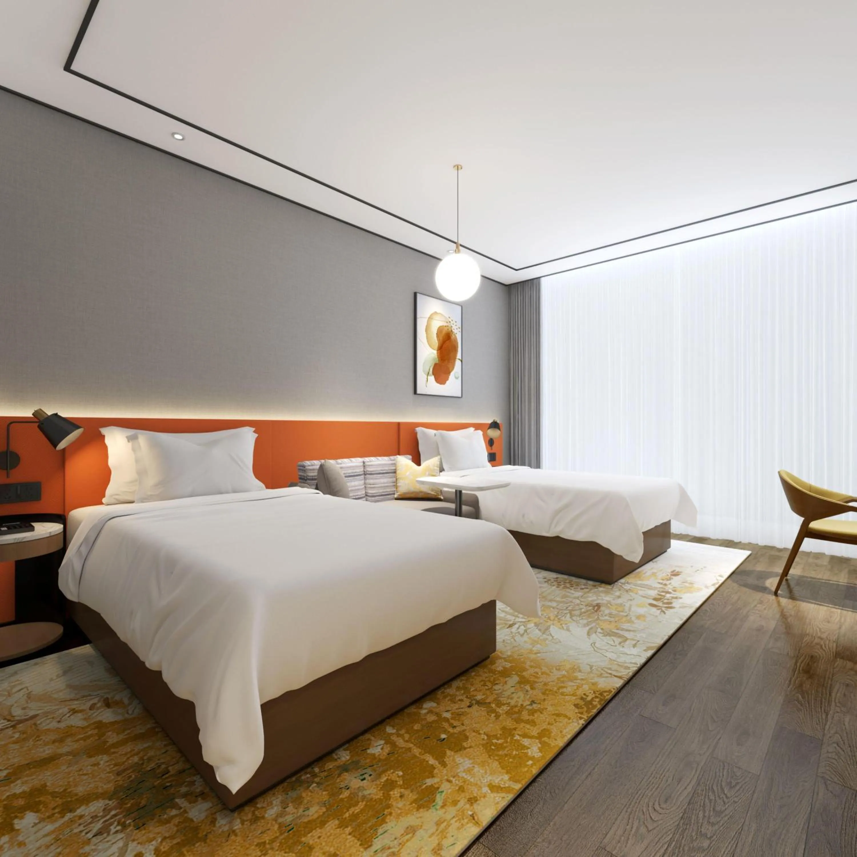 Bed in Hilton Garden Inn Hangzhou Grand Canal