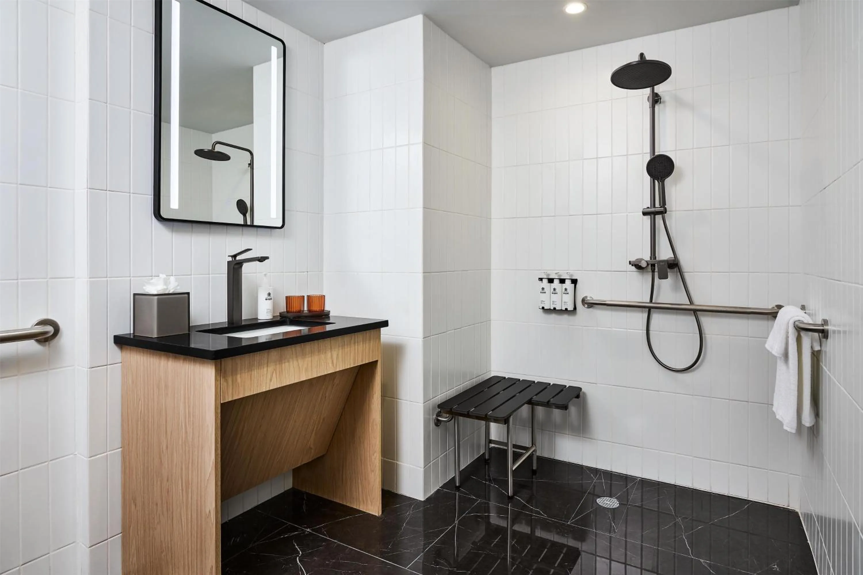 Bathroom in The George Manhattan, Tapestry Collection By Hilton