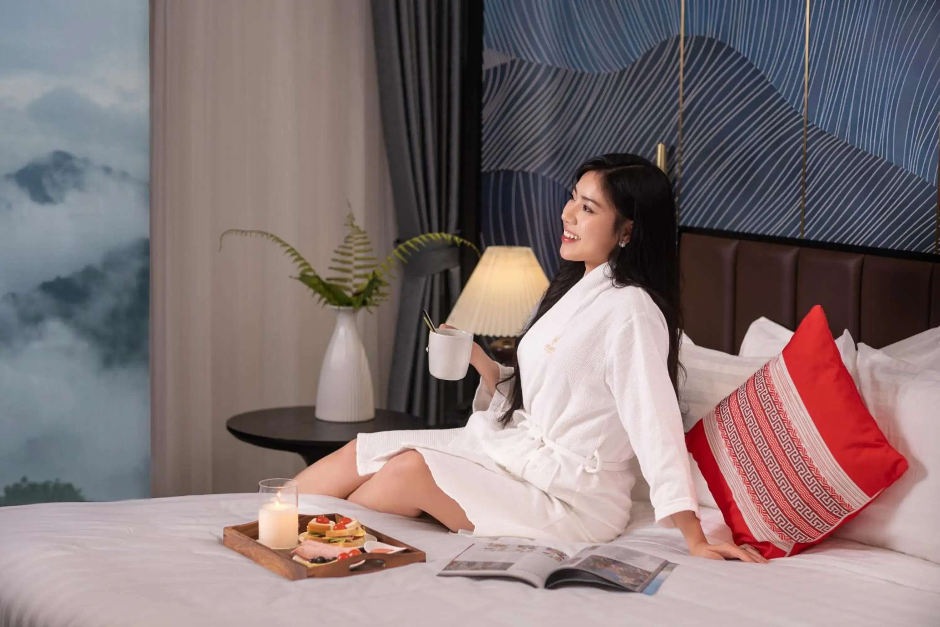 Bed in DeLaMont Sapa Hotel - Hill Serenity Retreat Bed in DeLaMont Sapa Hotel - Hill Serenity Retreat