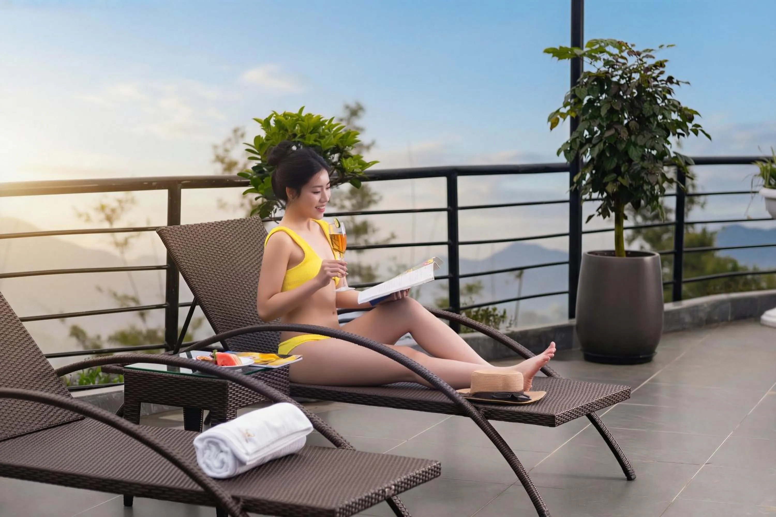 Pool view in DeLaMont Sapa Hotel - Hill Serenity Retreat