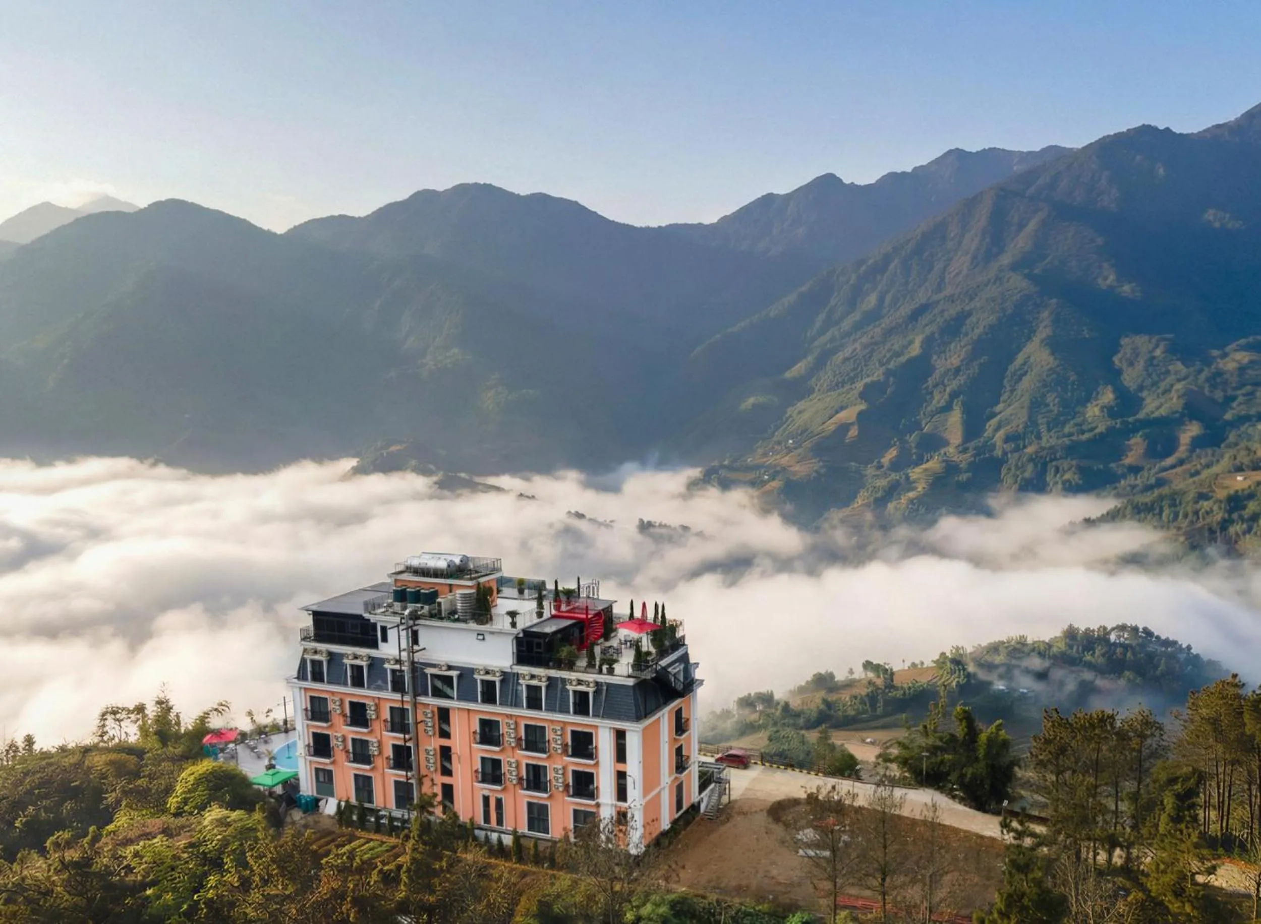 Mountain view in DeLaMont Sapa Hotel - Hill Serenity Retreat