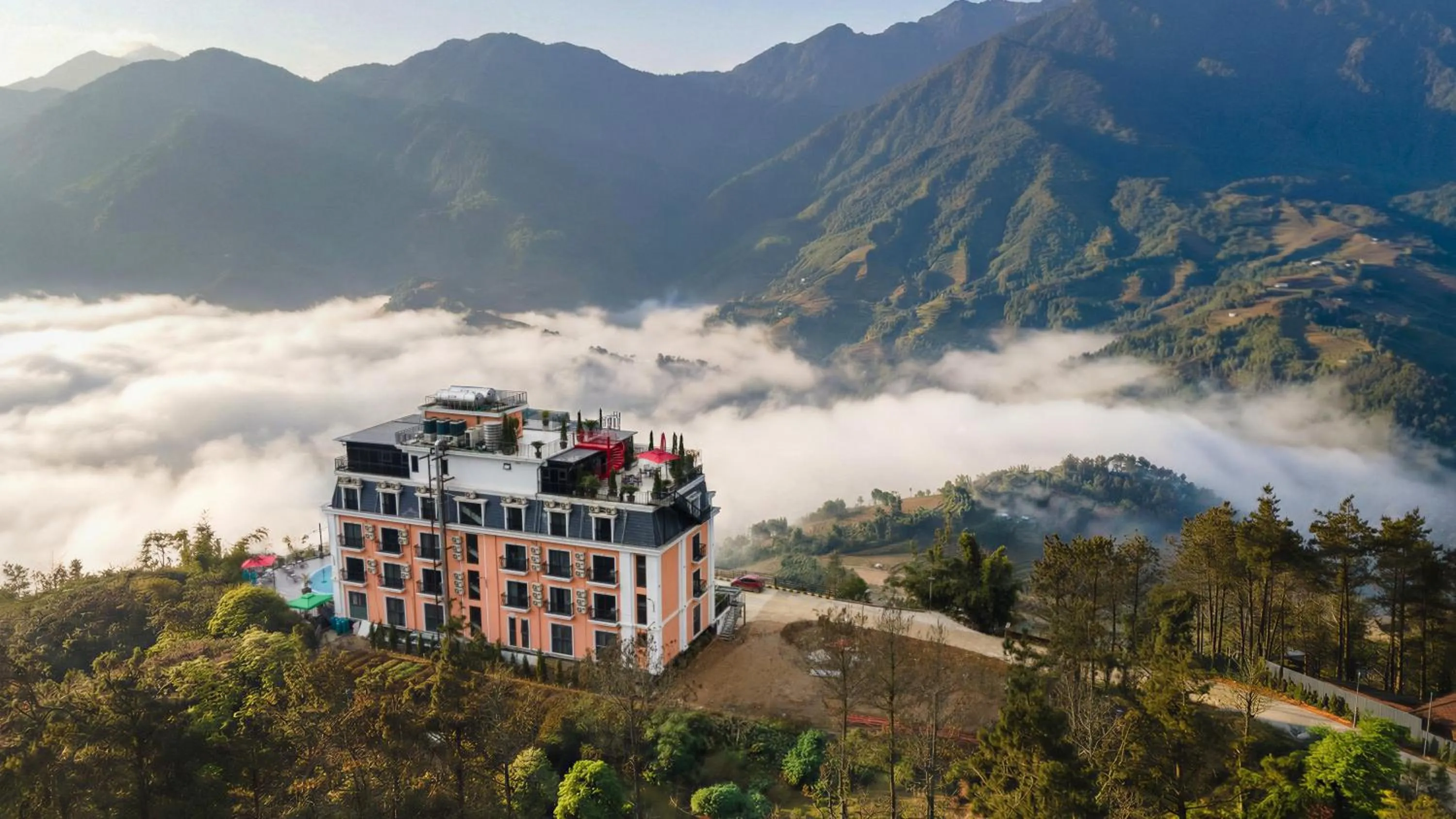 Property building in DeLaMont Sapa Hotel - Hill Serenity Retreat