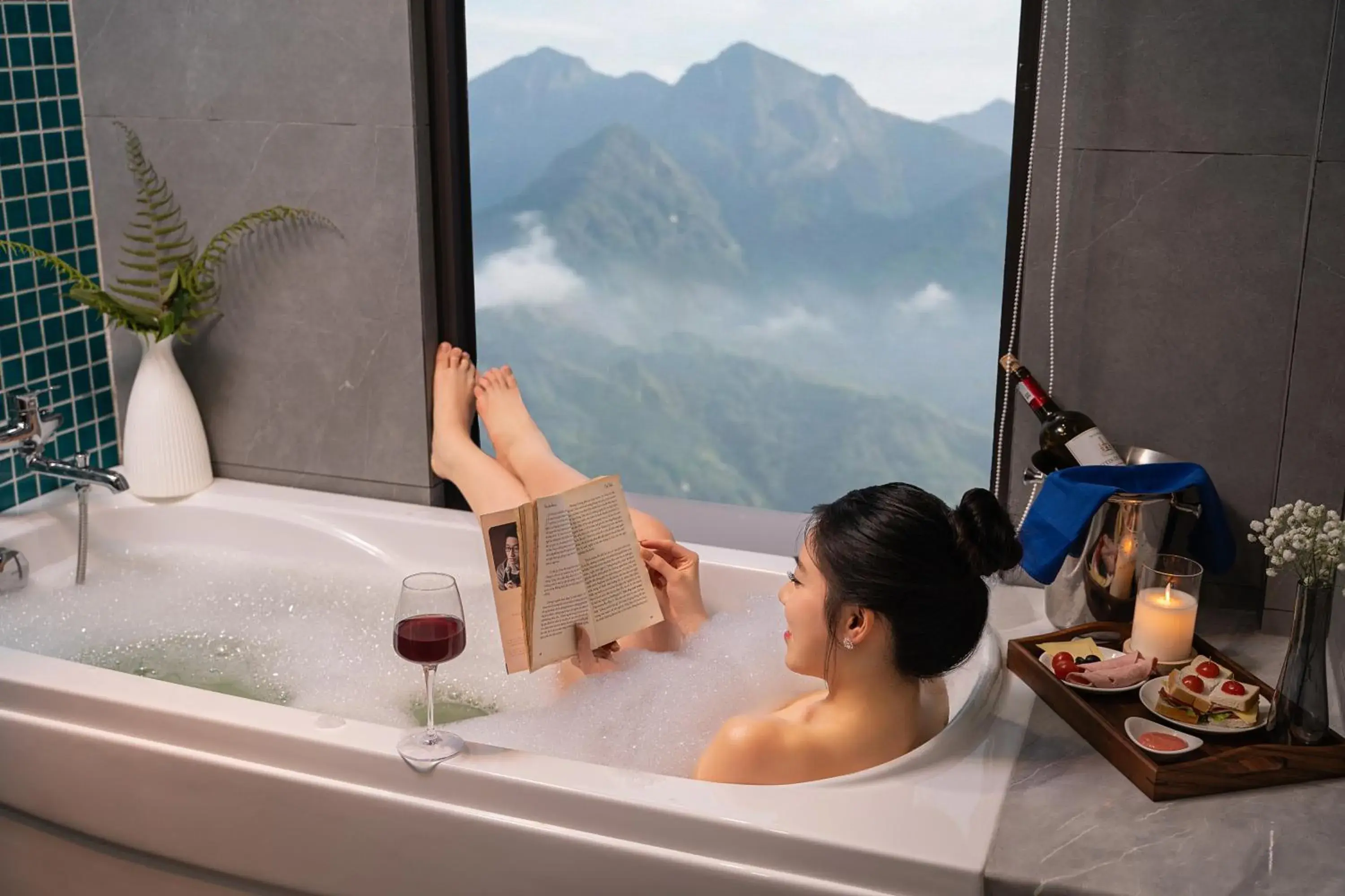 Bathroom in DeLaMont Sapa Hotel - Hill Serenity Retreat Bathroom in DeLaMont Sapa Hotel - Hill Serenity Retreat