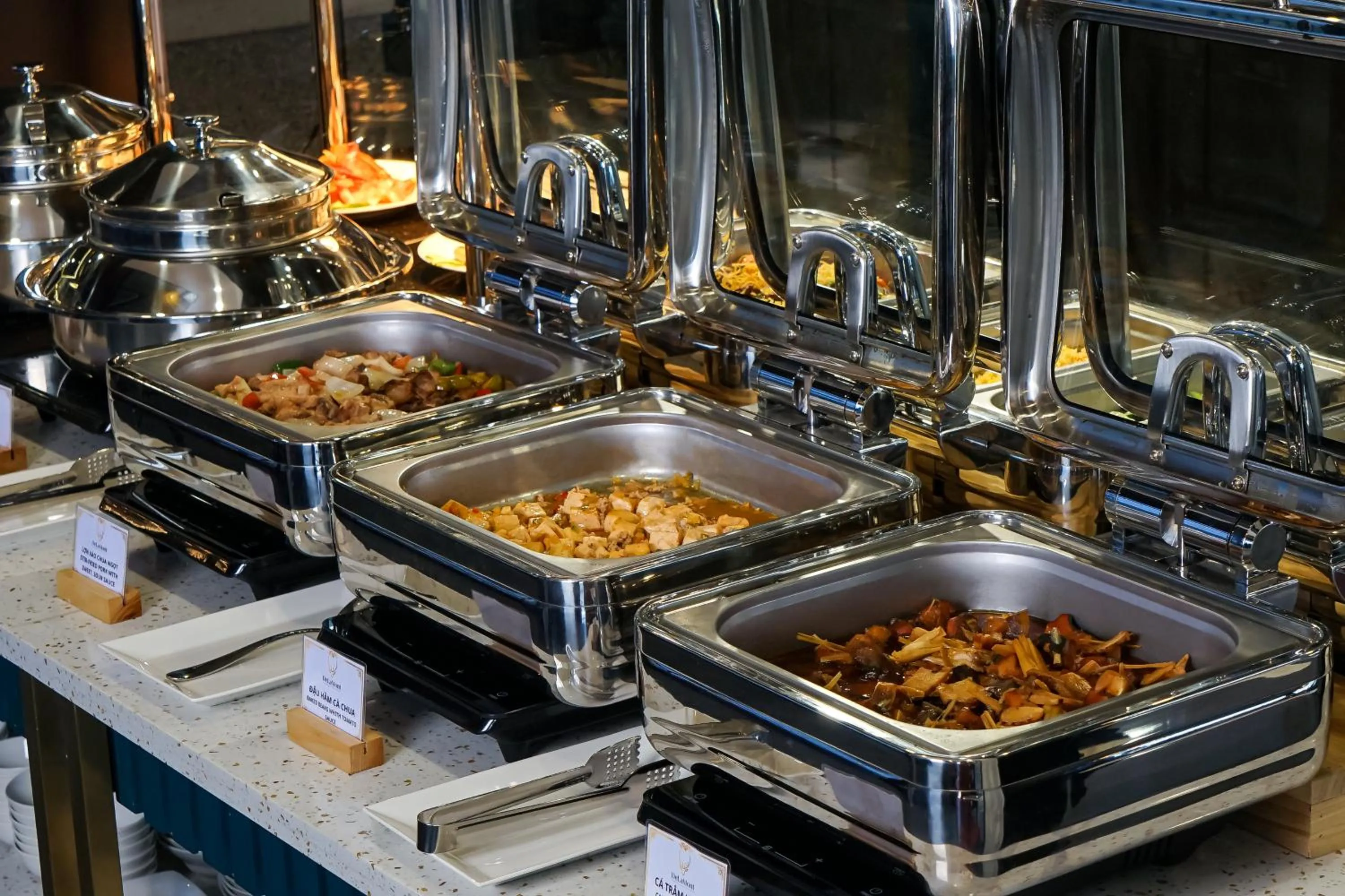 Buffet breakfast in DeLaMont Sapa Hotel - Hill Serenity Retreat