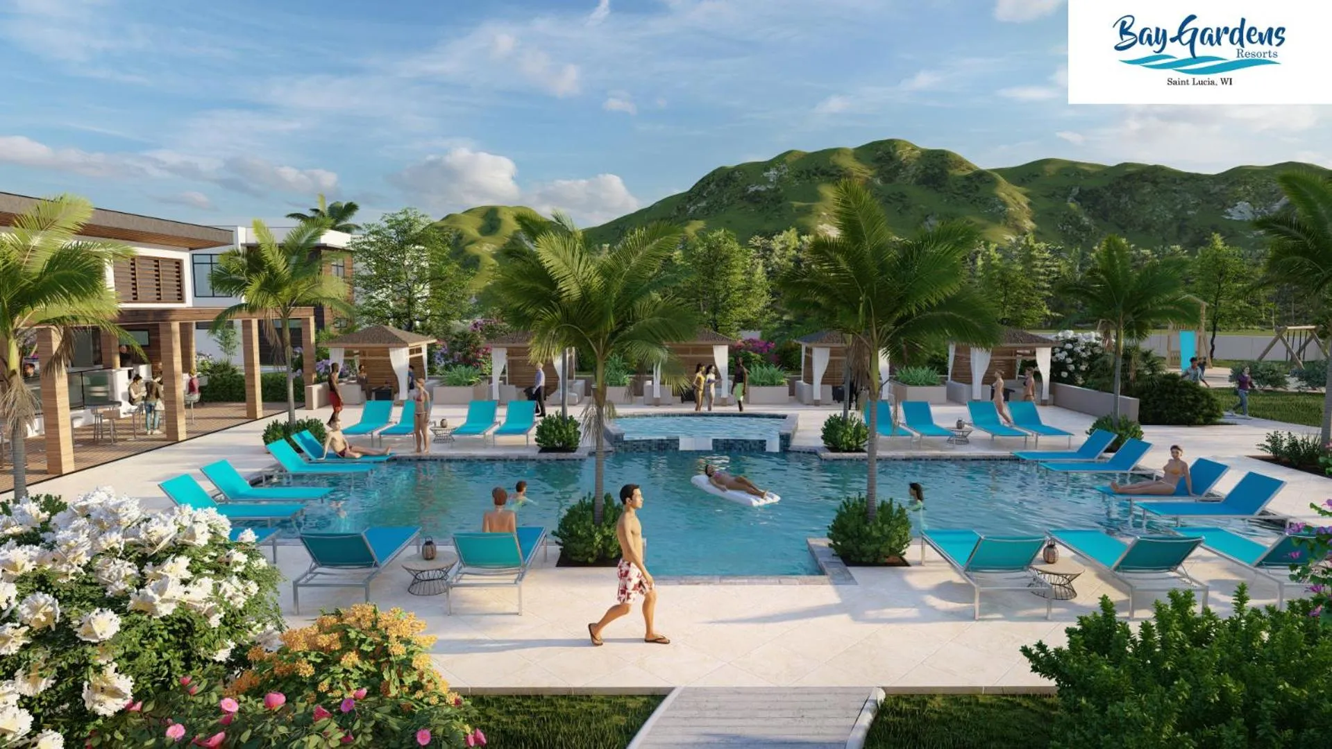Swimming pool in Sapphire Sands by Bay Gardens Resorts
