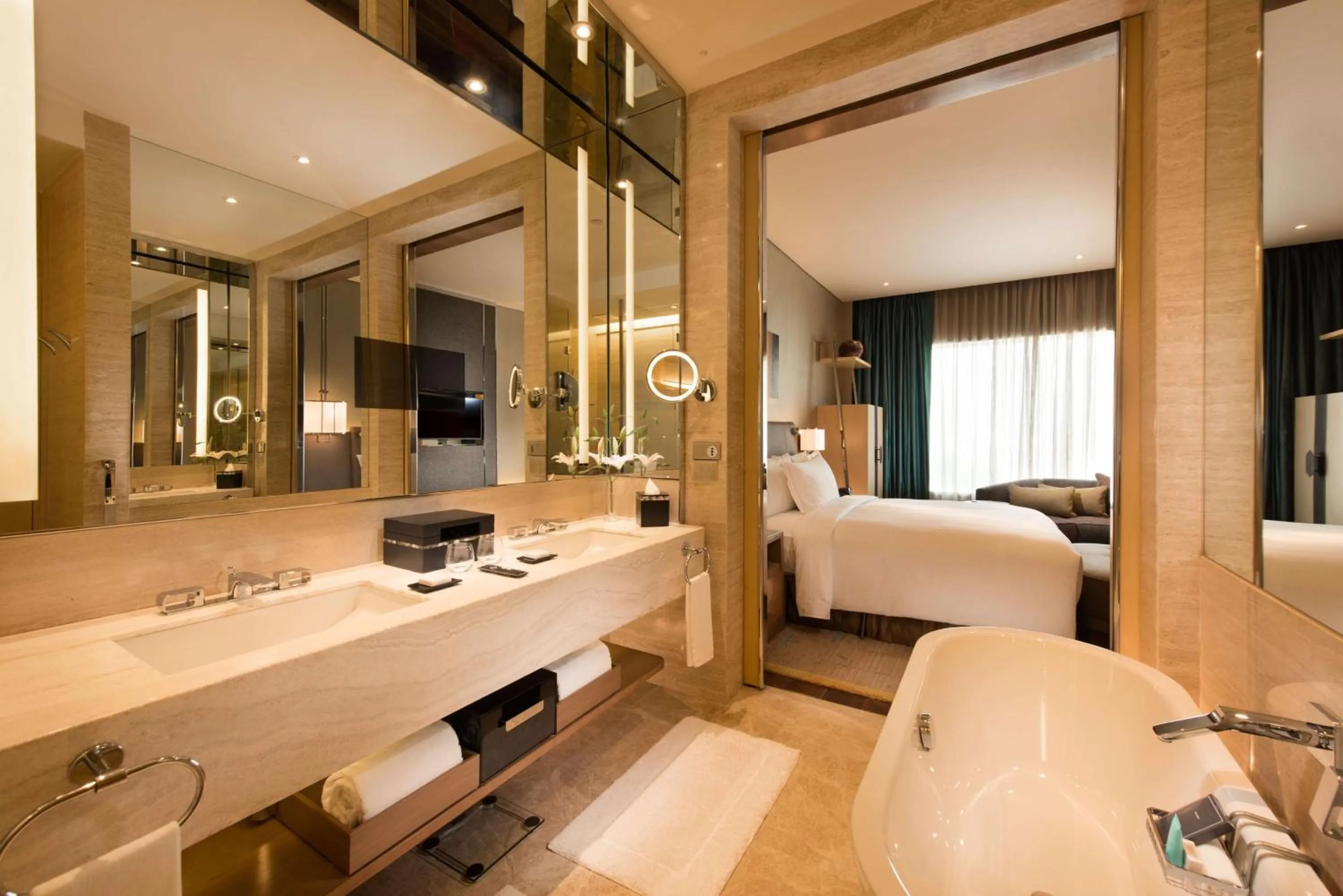 Bathroom, Bed in Conrad Pune