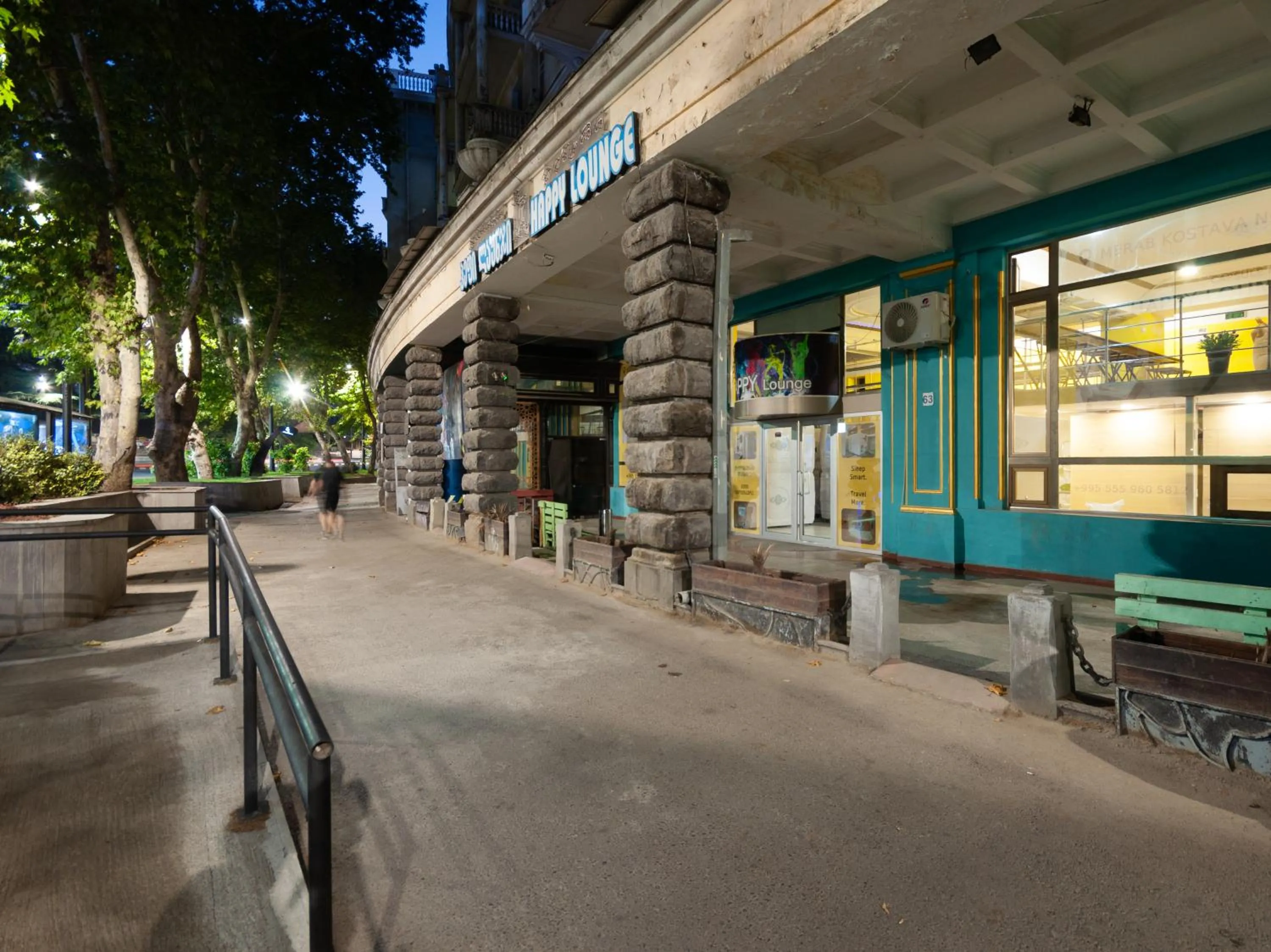 Facade/entrance in Capsule Hotel Happy lounge