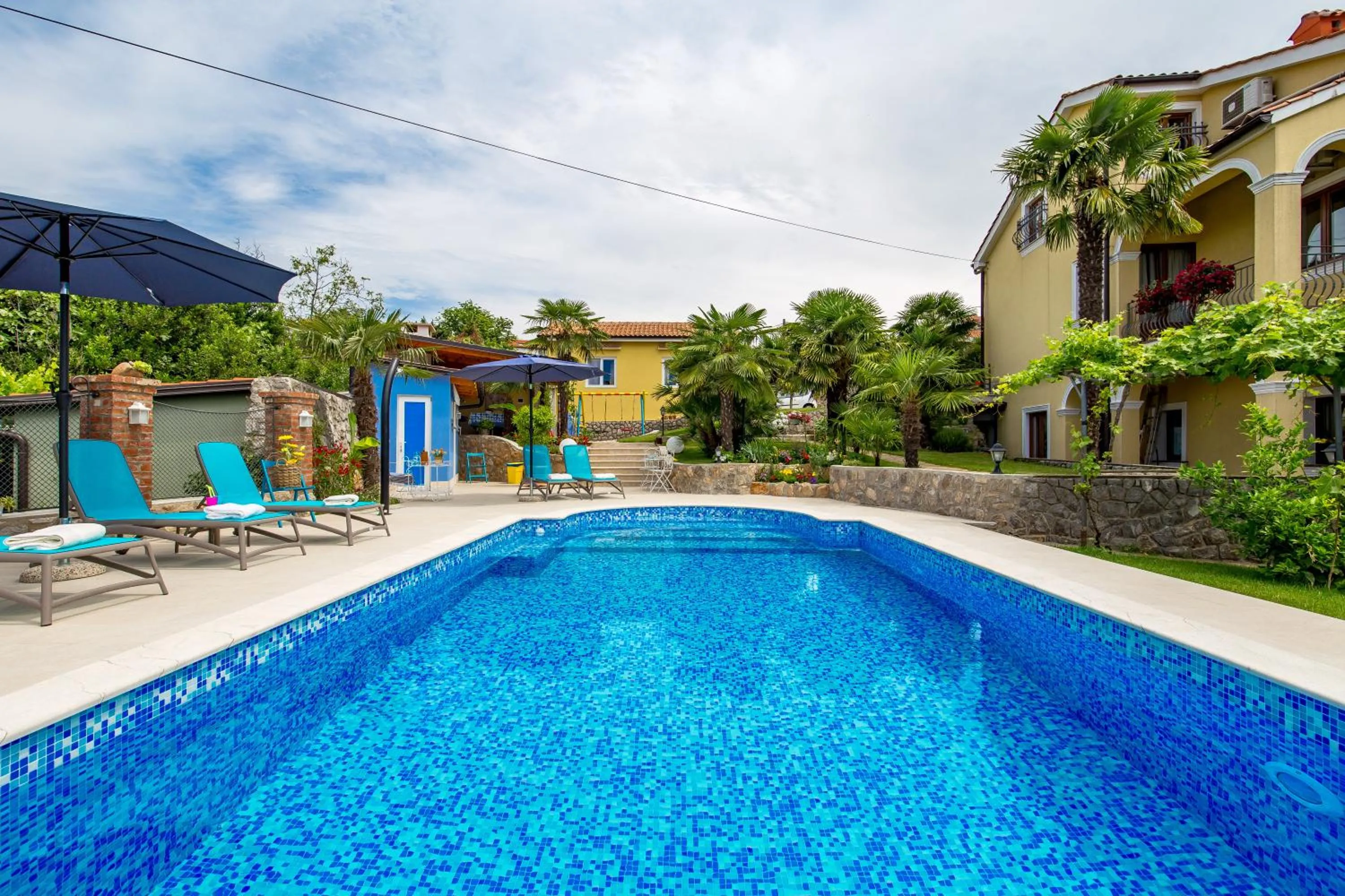 Pool view in Apartment Patricia Rijeka