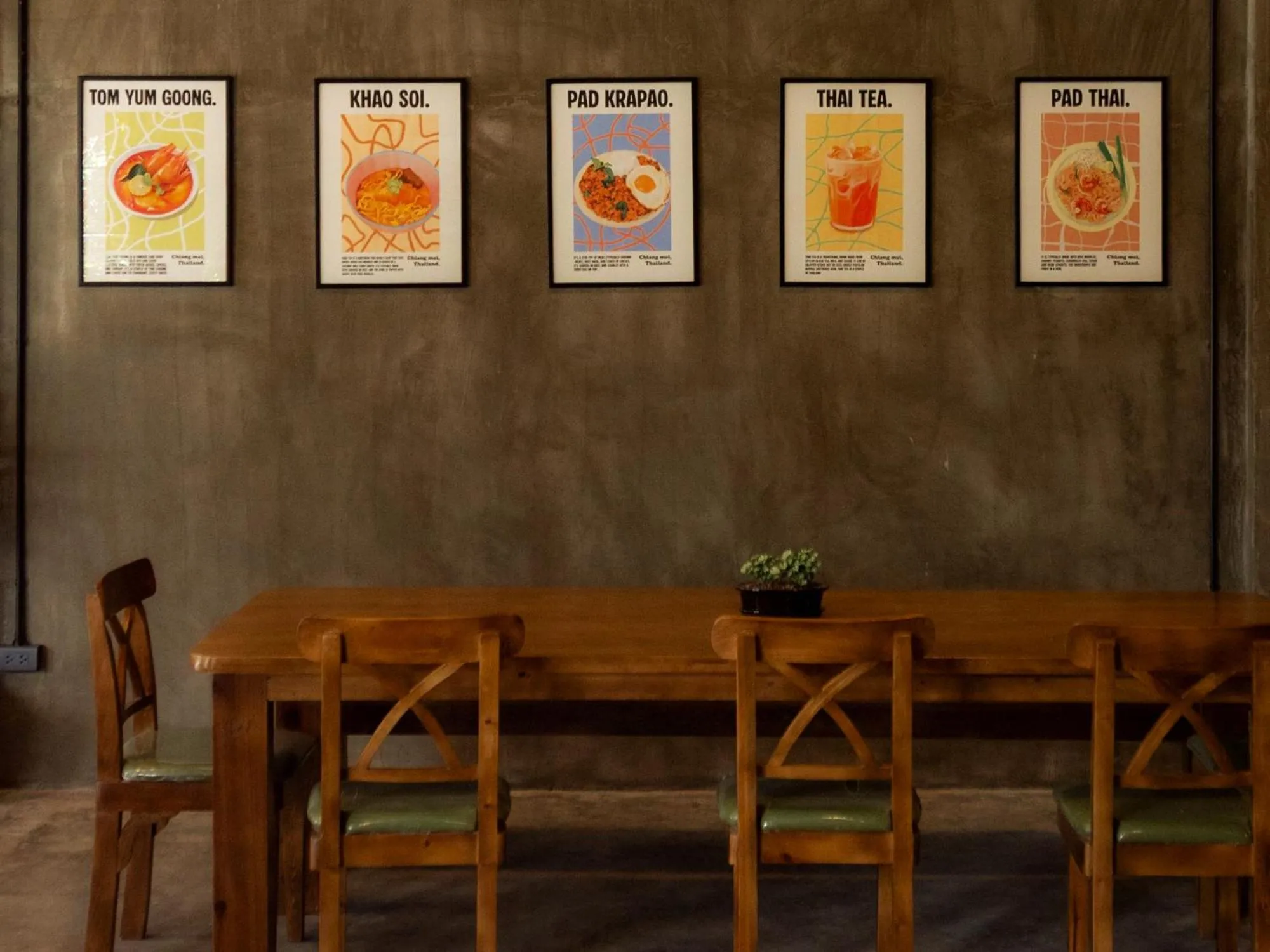 Seating area in Lanna Loft Hostel