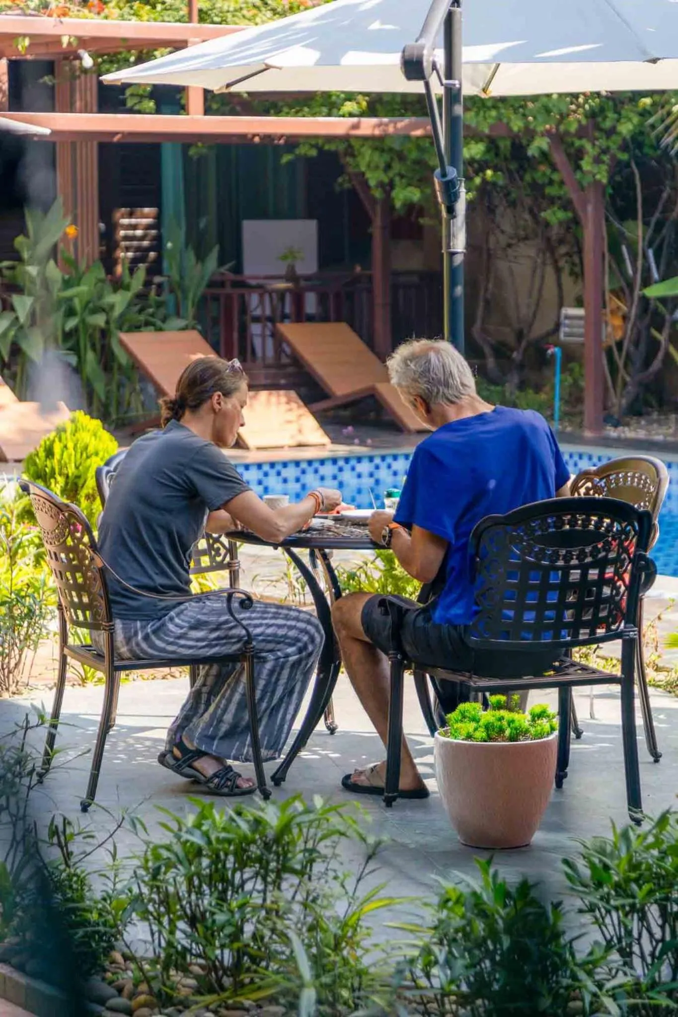 Patio in Champa Phan Boutique Hotel