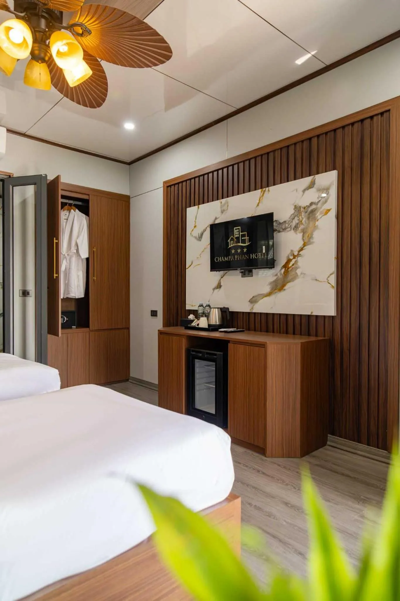 Bed in Champa Phan Boutique Hotel