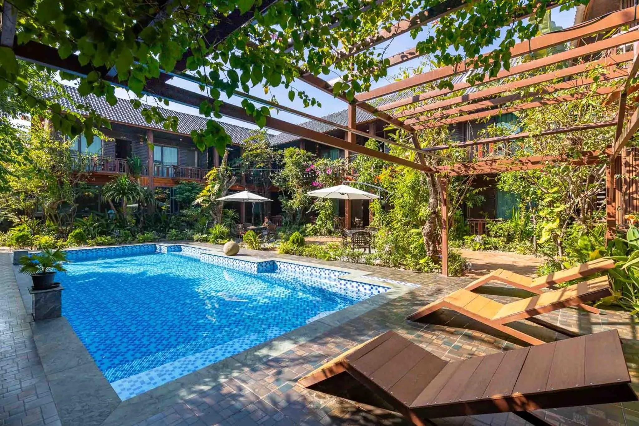 Patio in Champa Phan Boutique Hotel