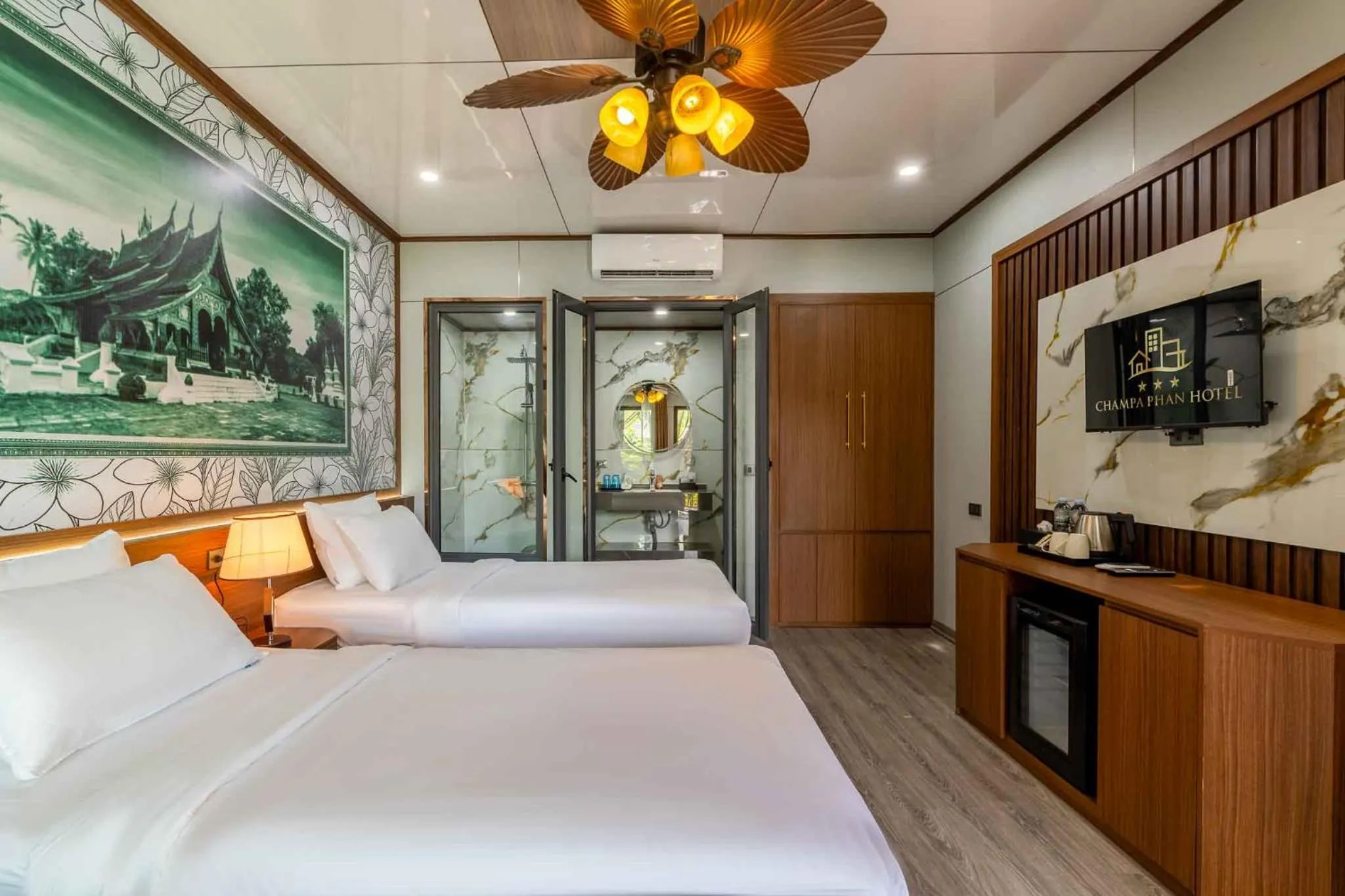 TV and multimedia, Bed in Champa Phan Boutique Hotel