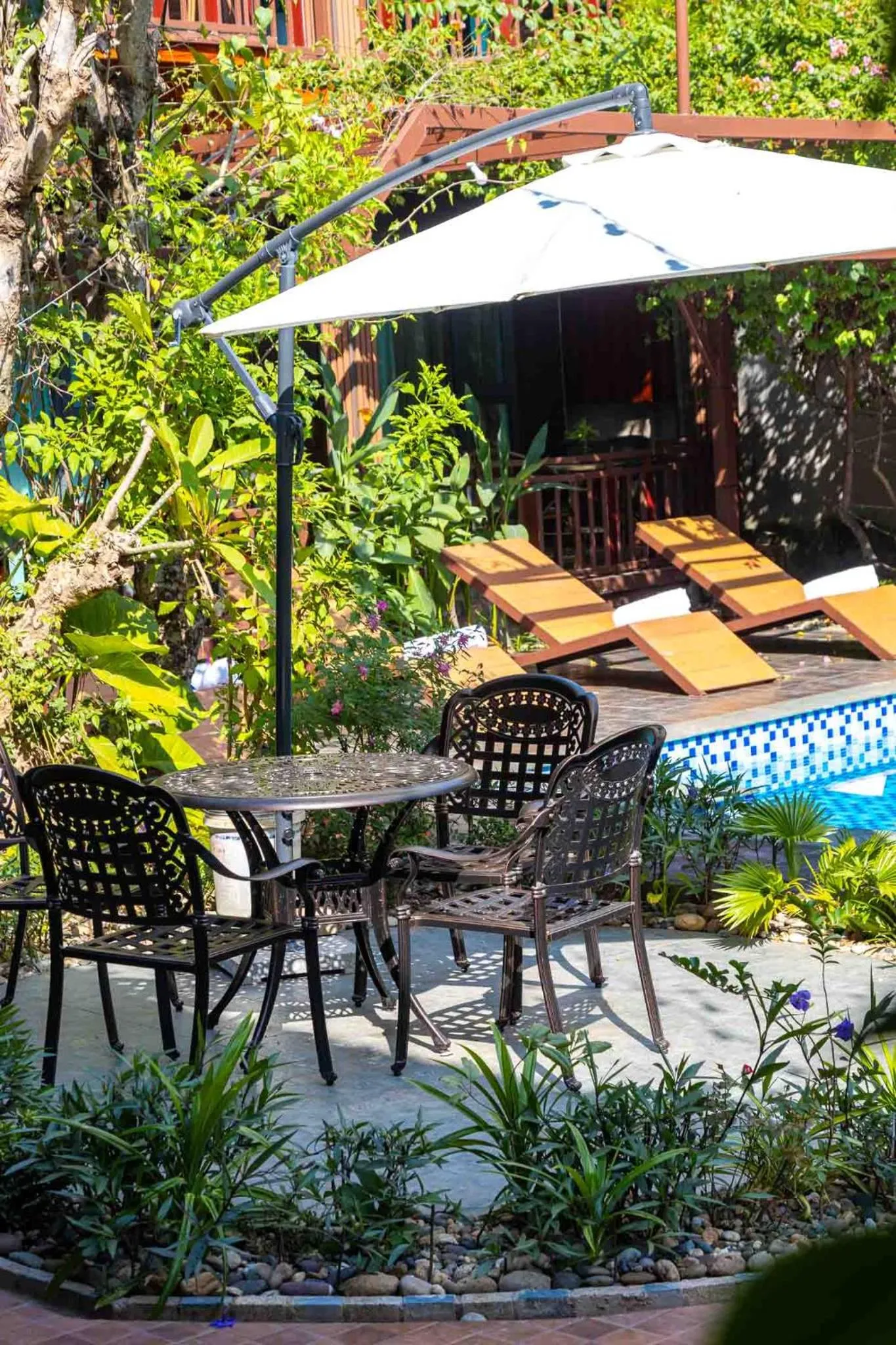 Patio in Champa Phan Boutique Hotel